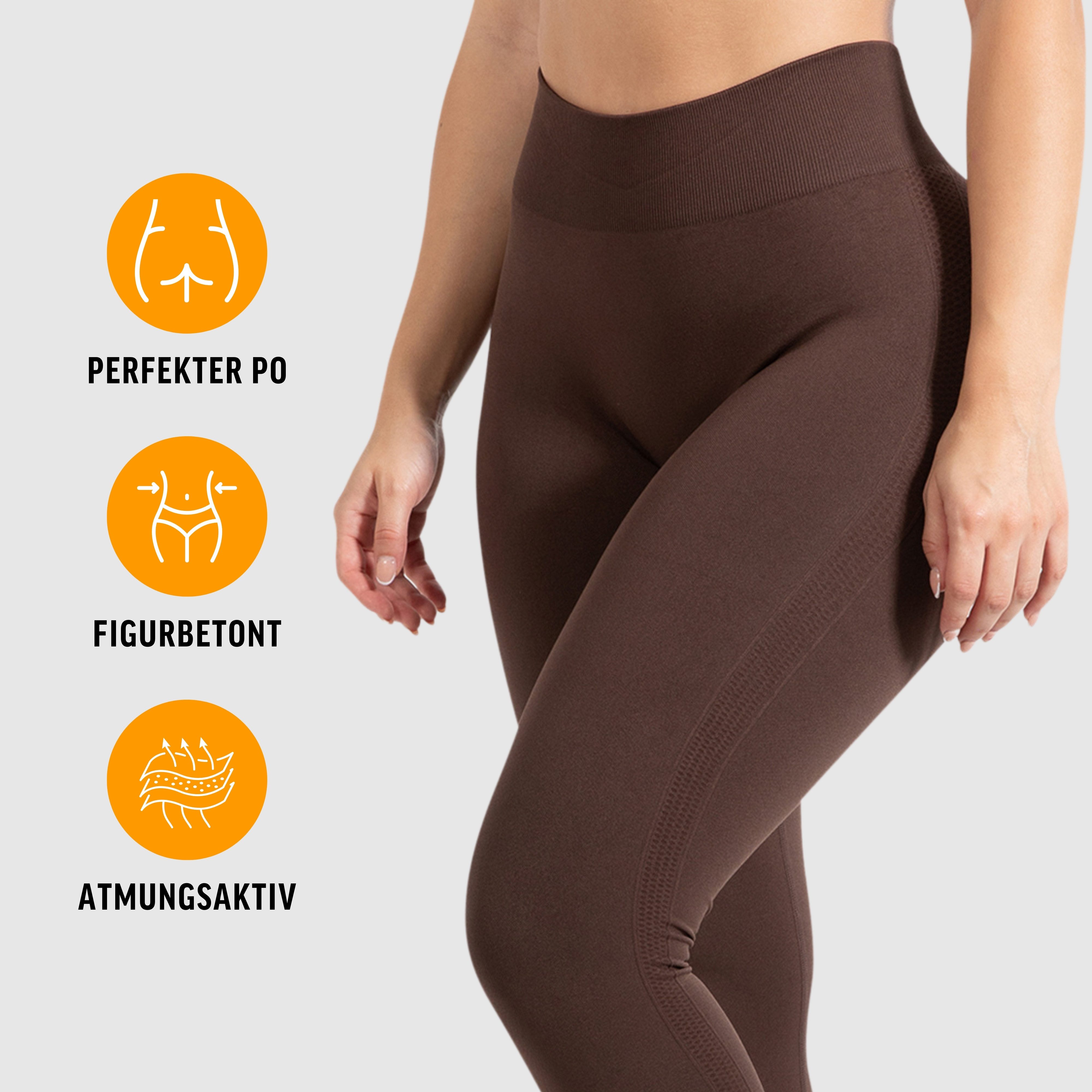 Smilodox Leggings Cetrina, Push Up Scrunch Leggings mit Schriftzug Fitness günstig online kaufen