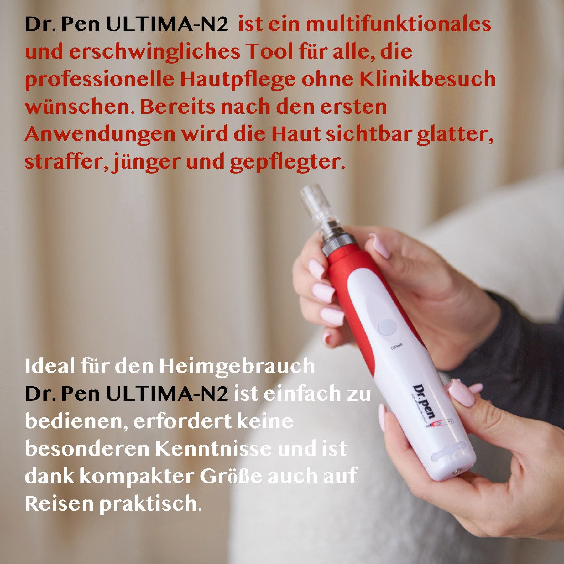P-Beauty Cosmetic Accessories Dermaroller Dr. Pen Derma Pen Microneedling Dermapen Anti-Aging Anti Falten Gerät, 1-tlg., Microneedling Gerät, Anti-Falten – Bild 5 von 5