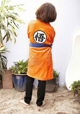 GalaxyCat Bademantel Son Goku Kinderbademantel mit GO Schriftzeichen, Größen: 130, 150, Polyester, Bademantel, Gürtel, Gürtel, Son Goku Kinderbademantel mit GO Schriftzeichen