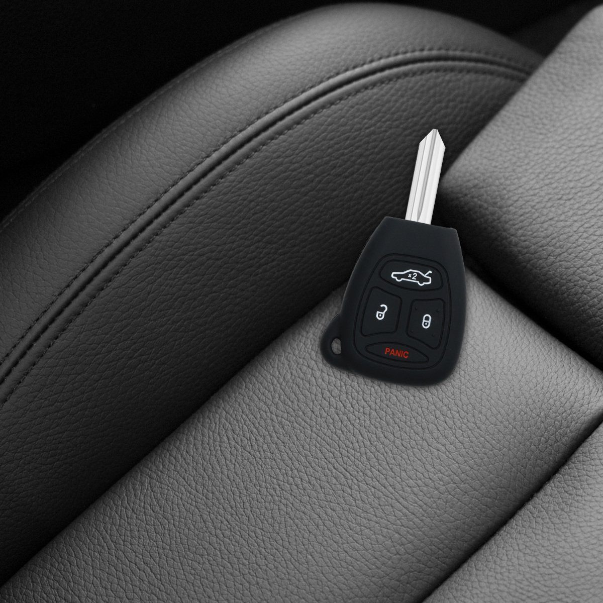 kwmobile Schlüsseltasche Autoschlüssel Silikon Case für Chrysler, Hülle Jeep Schlüssel Cover Schlüsselhülle Dodge