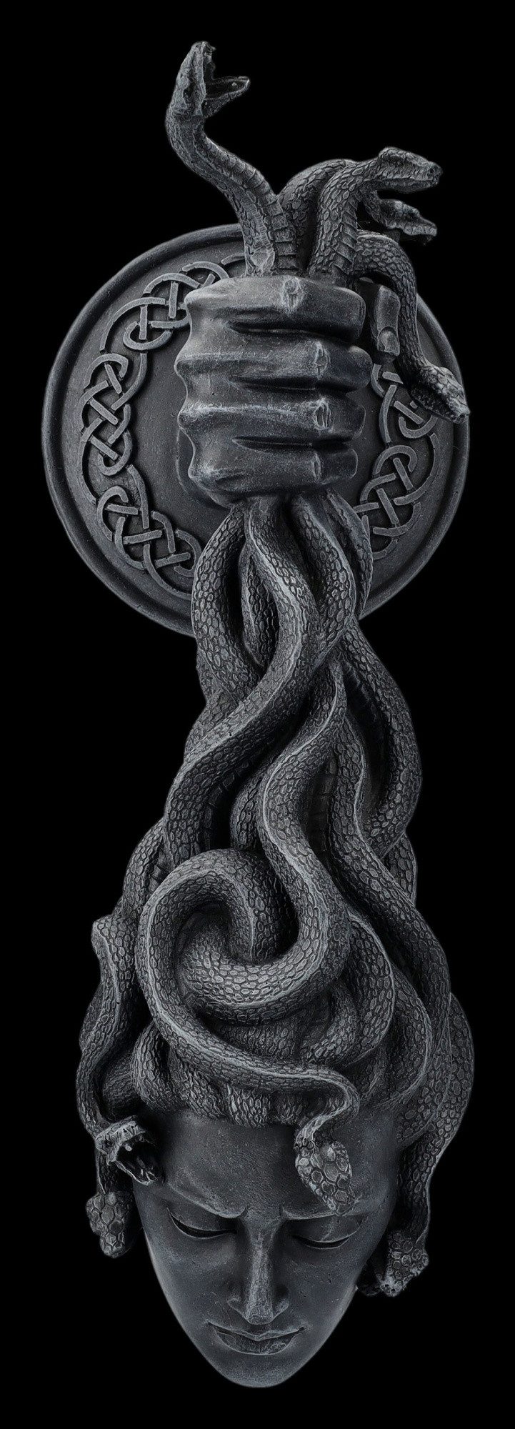 Figuren Shop GmbH Wanddekoobjekt Wanddeko - Hand hält Kopf der Medusa Mythologie Dekoration Wandbehang