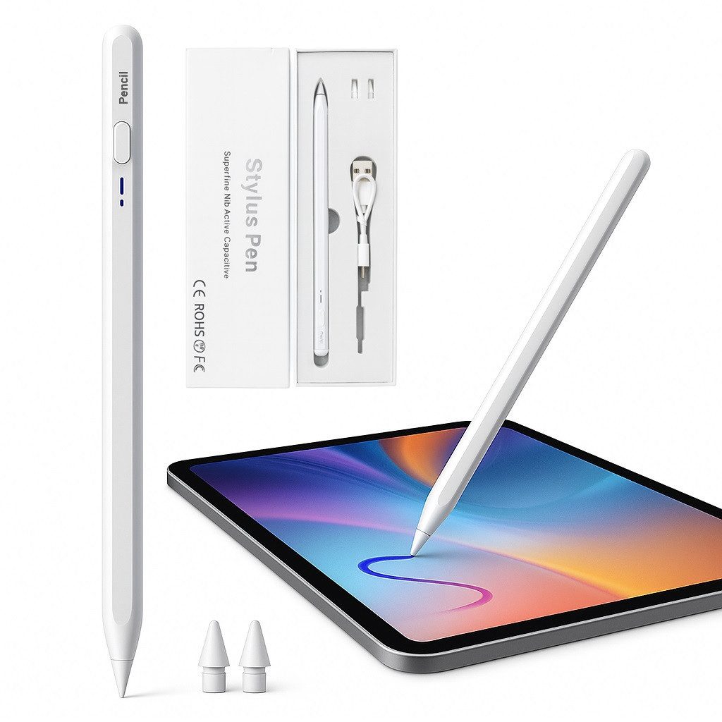 Kevin Frotscher (FroShop) Eingabestift Stylus Pencil für Apple iPad 10 / iPad 11 / Pro 12.9" / Pro 13" (iPad Pro 11) iPad Air 10.9 / Ipad Air 11 / Ipad Mini 5/6 + 2 Spitzen