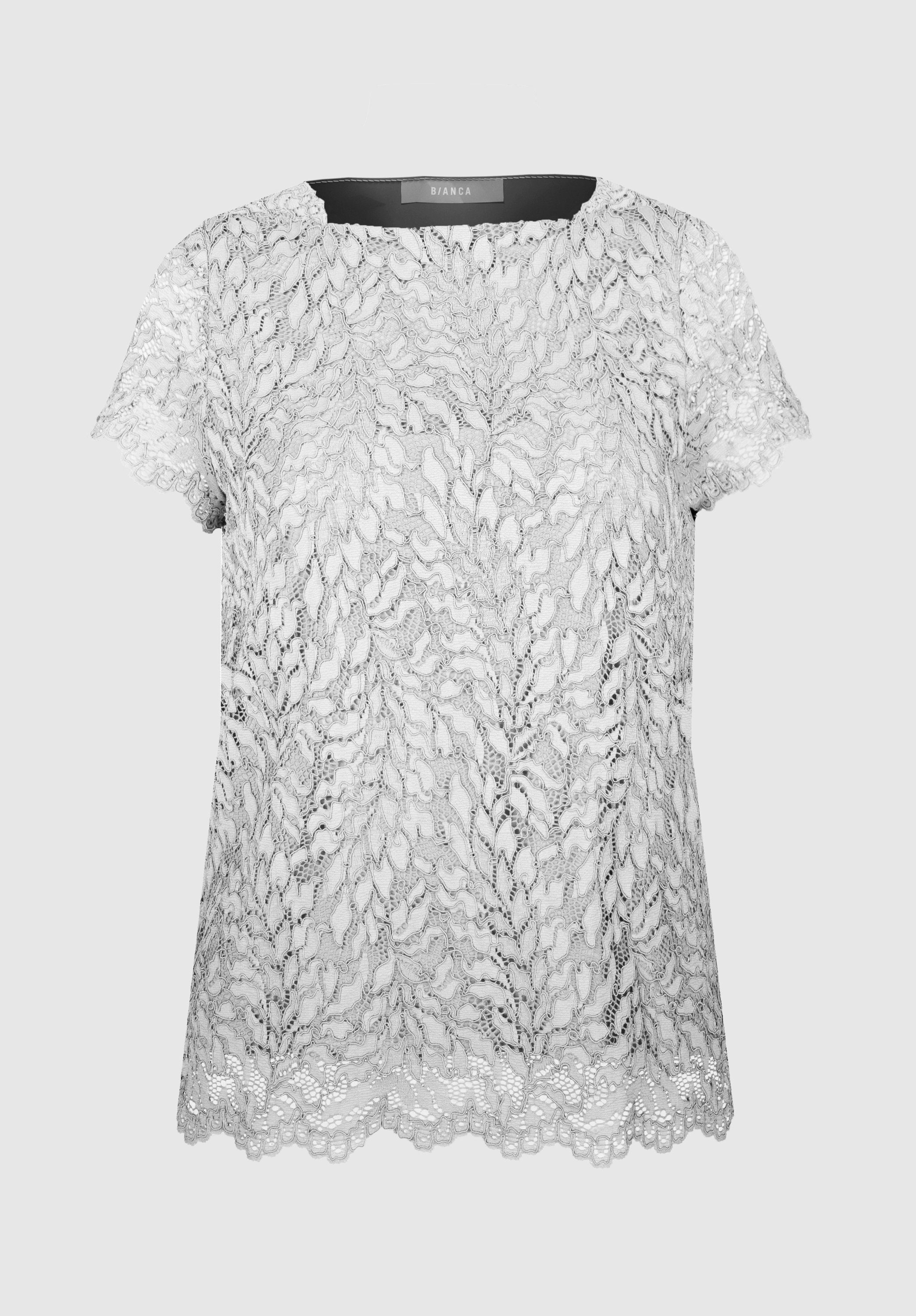 bianca Spitzenshirt LOTTA mit Carree-Ausschnitt und in angesagter Trendfarbe