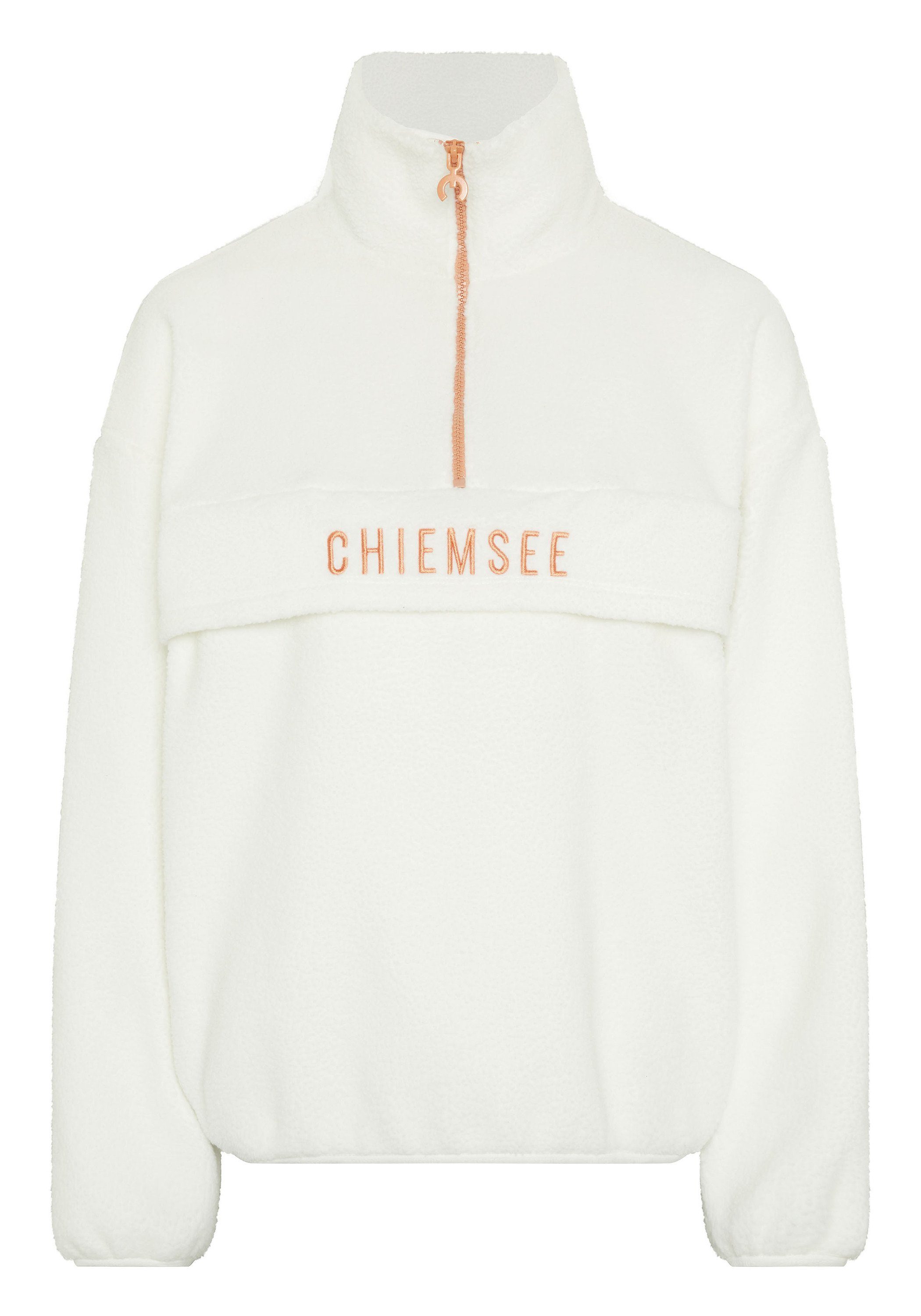 Chiemsee Fleecepullover Fleece-Pullover mit Label-Stitching 1 11-4202 Star White