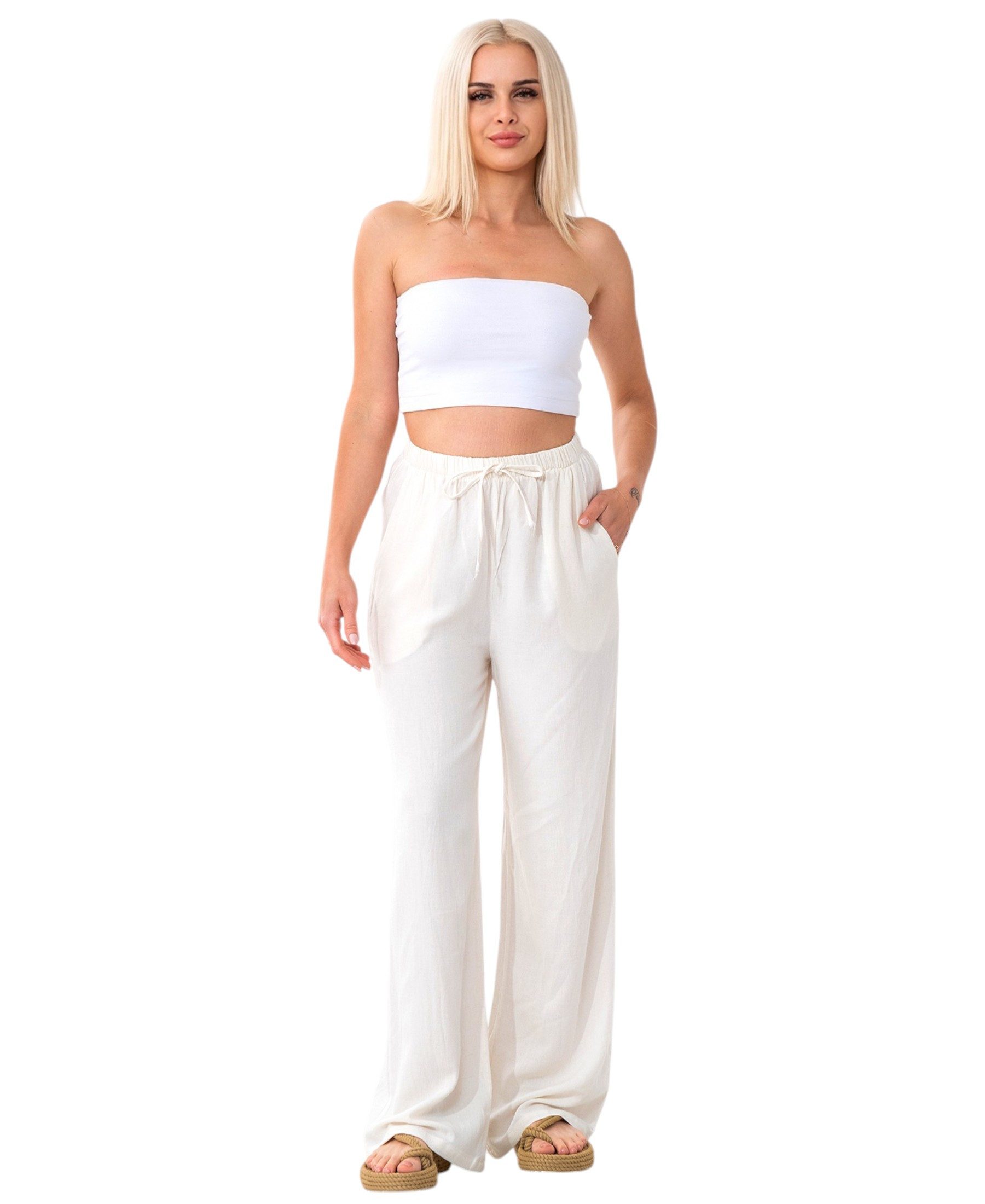 WENOR Leinenhose Damen mit Kordelzug, Hose günstig online kaufen