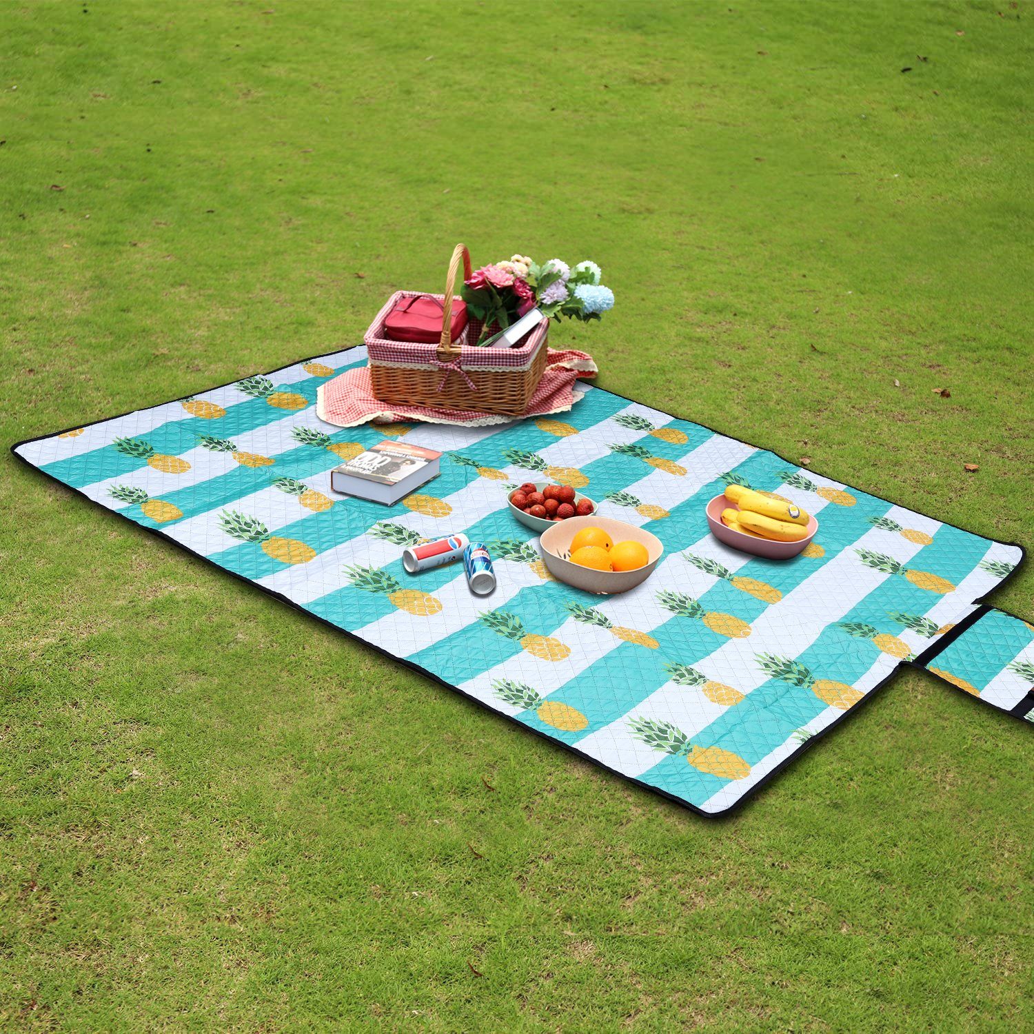 Outdoor, tragbarem Schmutzabweisende Camping Waschbare Sekey 170x140 mit Griff, Sekey Picknickmatte Picknickdecke Wasserdicht Picknickdecke cm, für Stranddecke