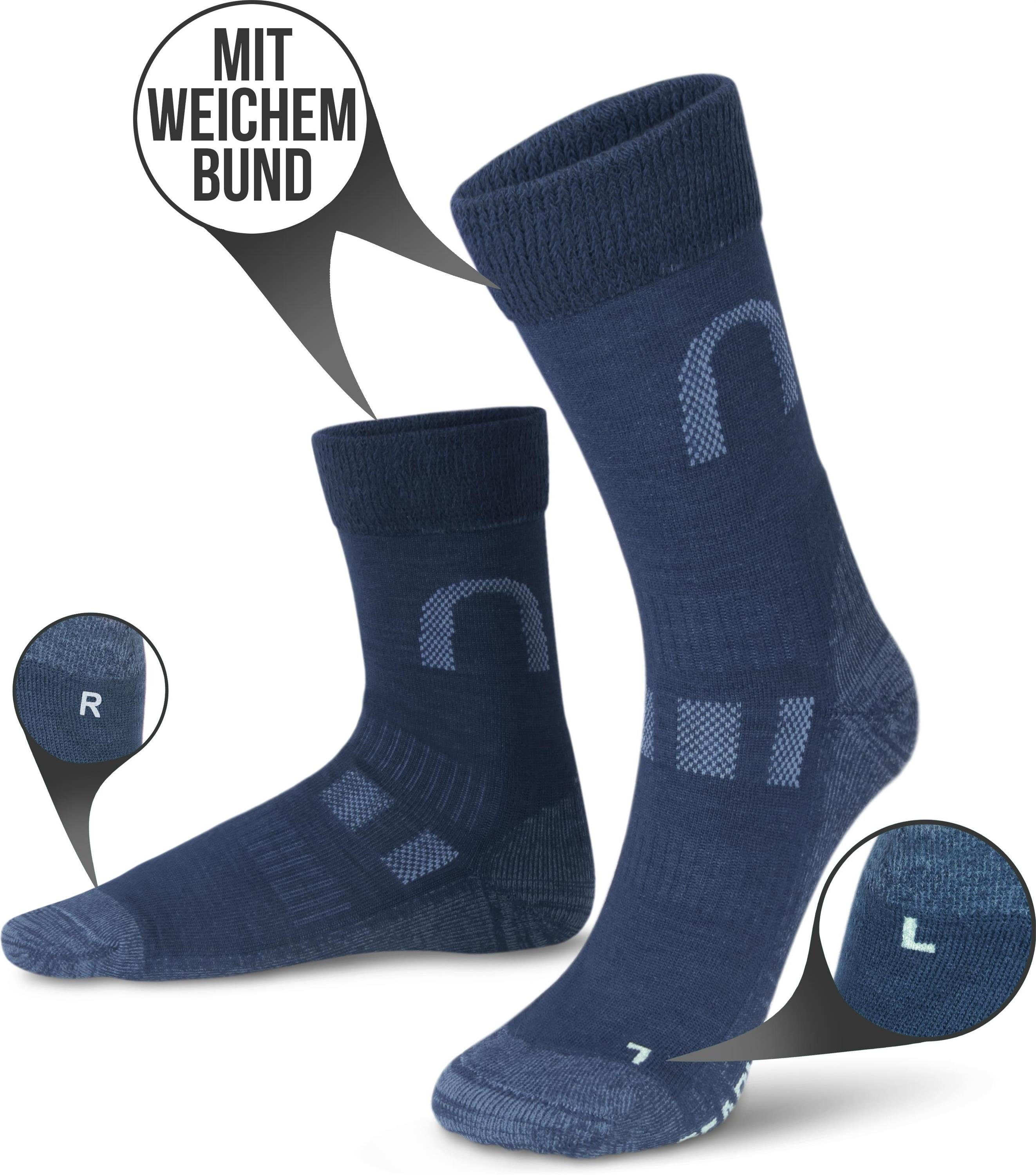 normani Wandersocken 2 Paar Merinowollsocken Wander- und Trekkingsocken (Set, 2 Paar) hochwertige Merinowolle