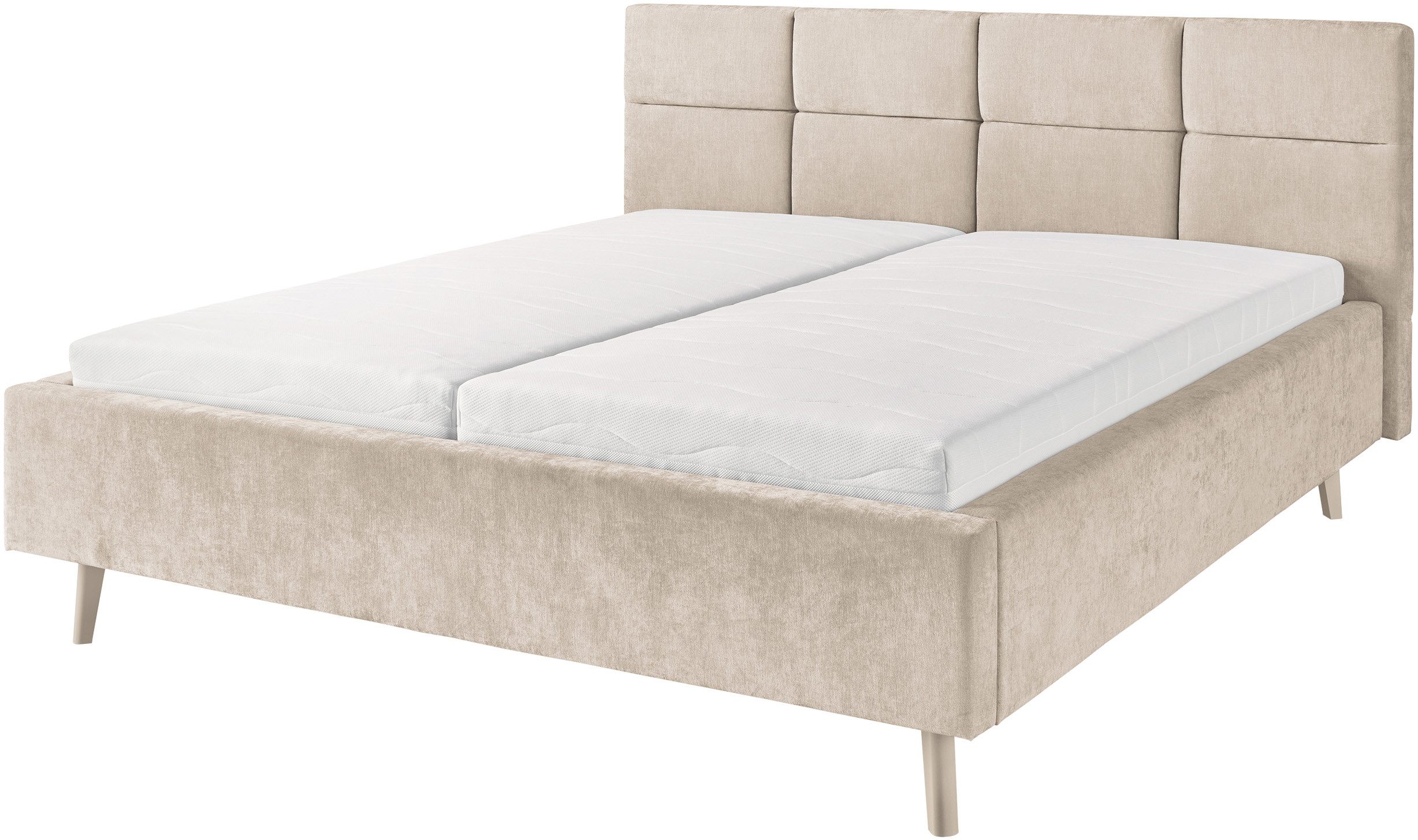 set one by Musterring Polsterbett Cary, Breite 180cm, inkl. 7-Zonen-Tonnentaschenfederkern-Matratze, Erhältlich in verschiedenen Stofffarbe und Matratzenhärtegraden