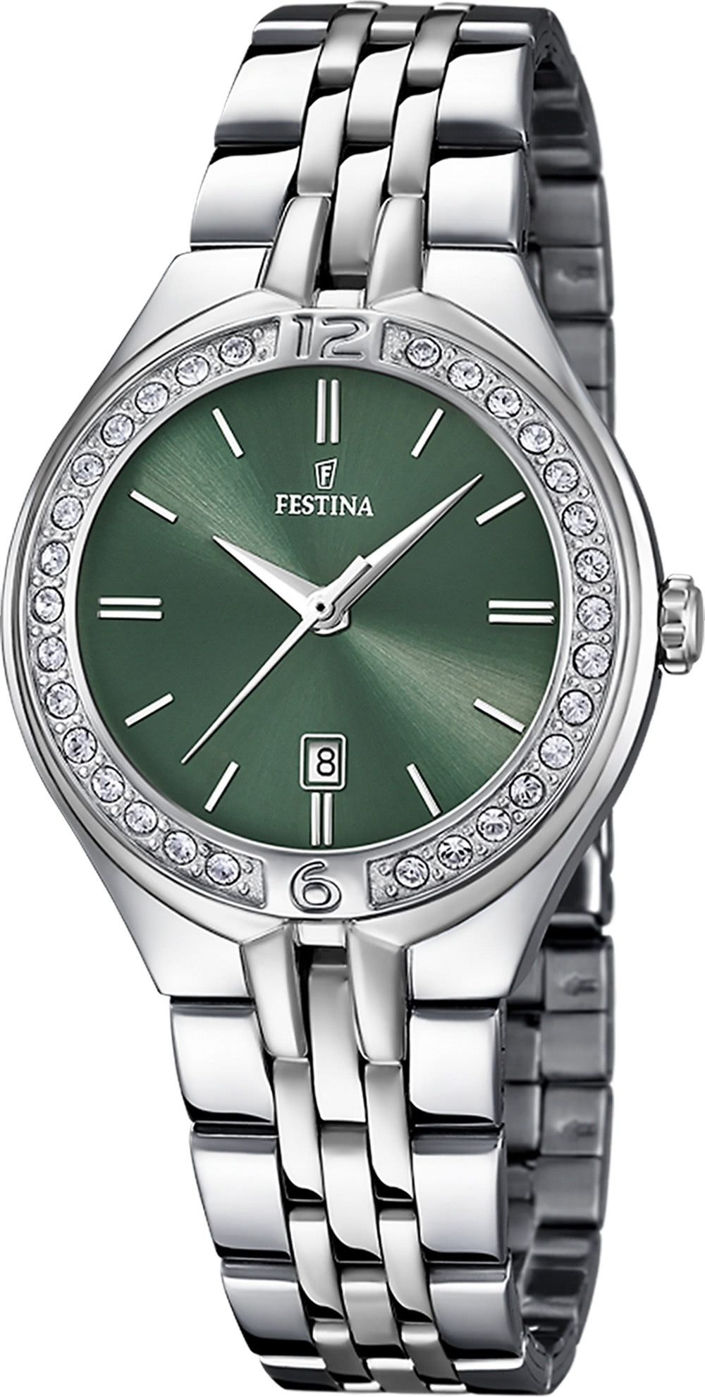 Festina Quarzuhr Festina Damenuhr Mademoiselle Armbanduhr, (Analoguhr), Damen Armbanduhr rund, Edelstahlarmband silber, Fashion