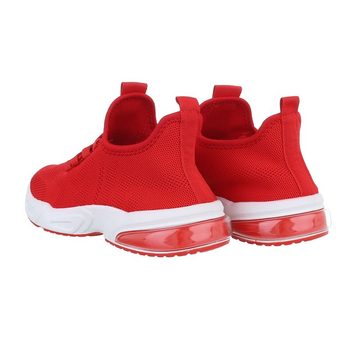 Ital-Design Herren Low-Top Freizeit Sneaker Flach Sneakers in Rot