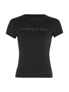 Tommy Jeans Rundhalsshirt TJW SLIM TONAL LINEAR TEE mit gesticktem Tommy Jeans Logo-Schriftzug