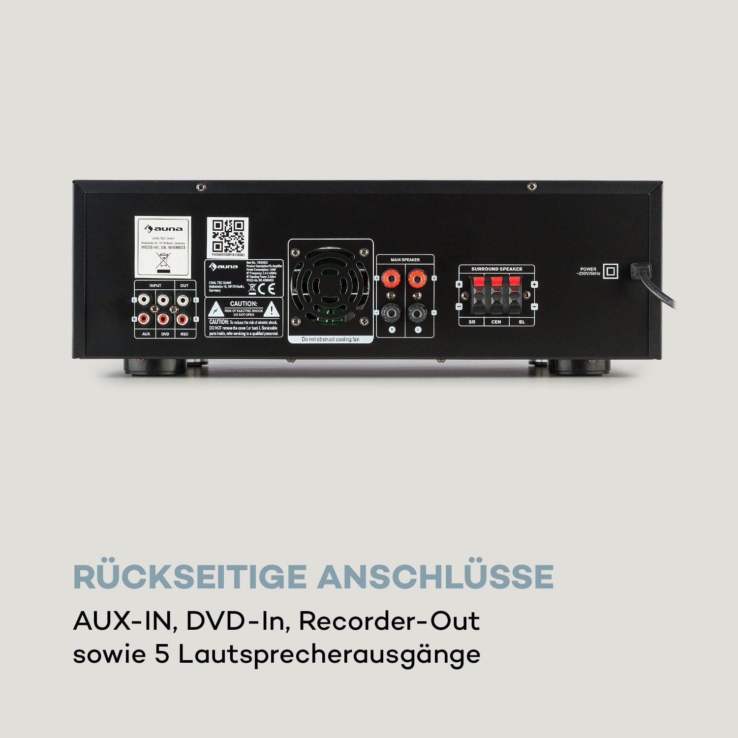 AMP-218 Auna Kanäle: Audioverstärker 3) BT (Anzahl