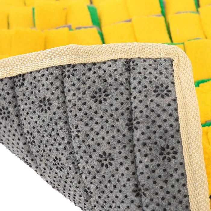 lionto Tier-Intelligenzspielzeug Schnüffelteppich Suchteppich für Hunde 50 x 34 cm gelb-grün