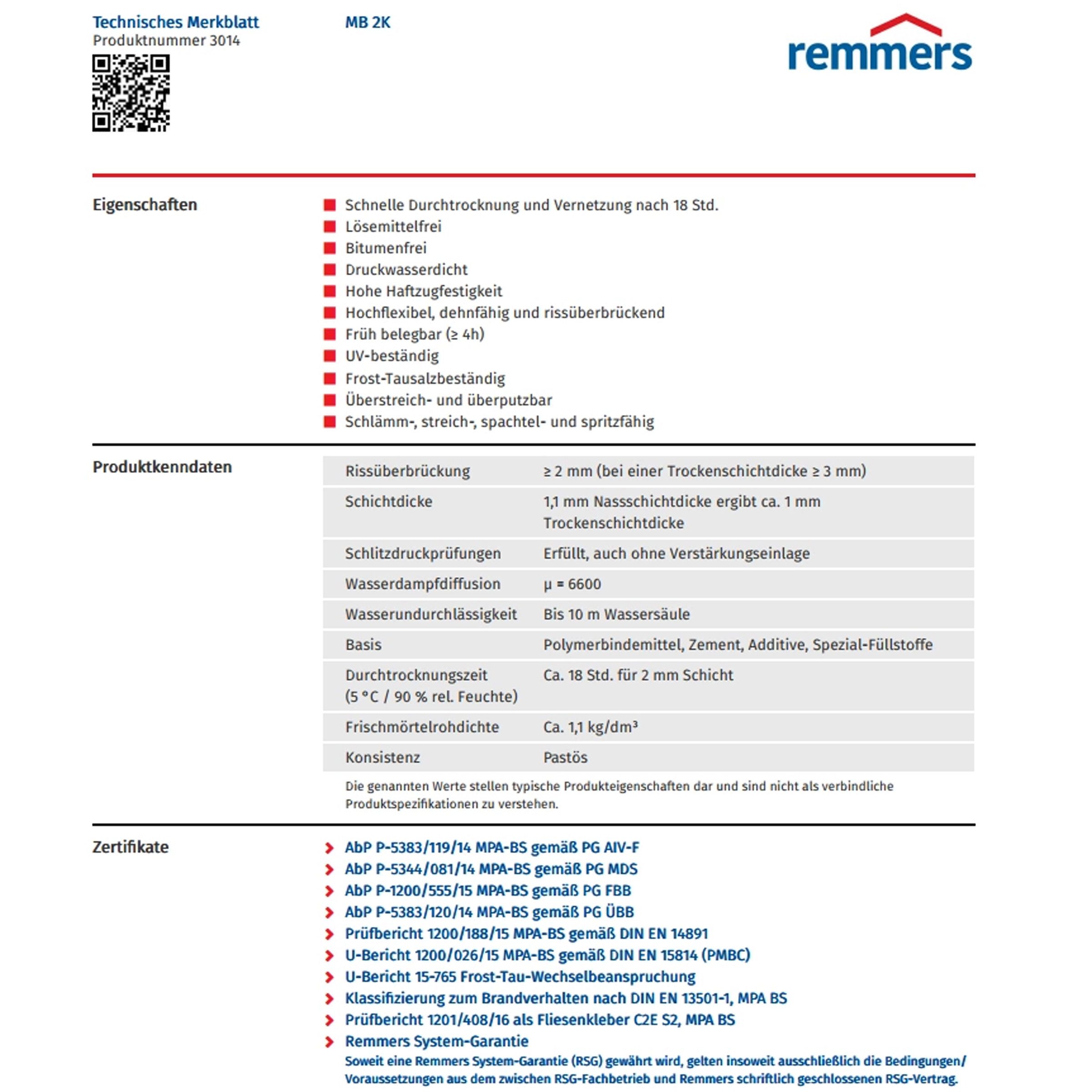 Remmers Wandfarbe Remmers MB 2K - Multi-Baudicht 2K Bauwerksabdichtung