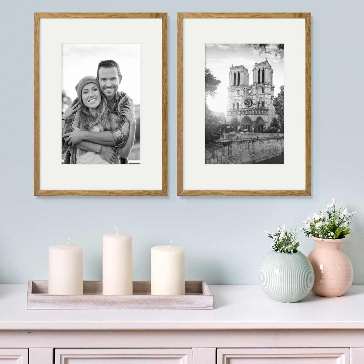 PHOTOLINI Bilderrahmen 2er Set Echtholz mit günstig online kaufen