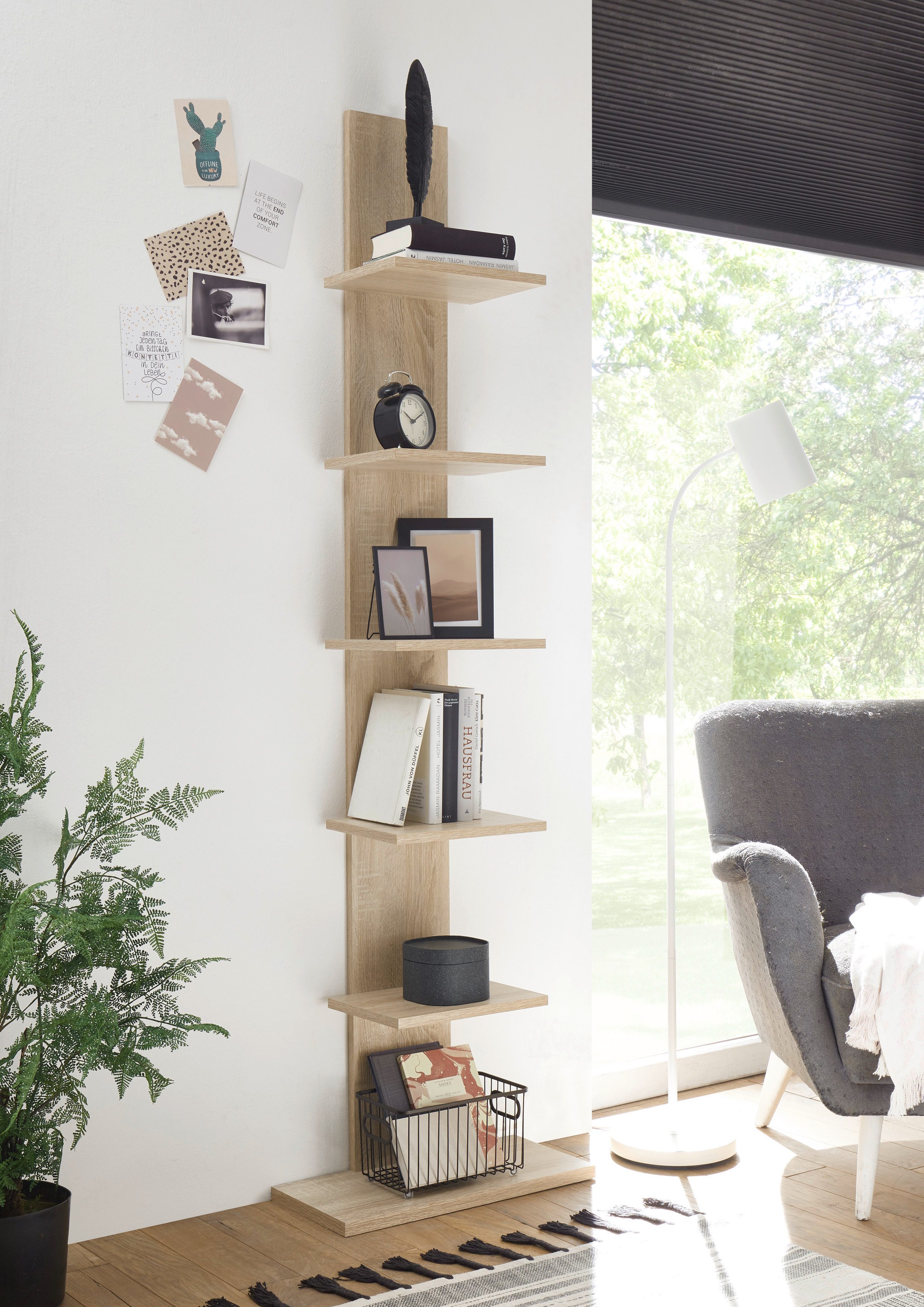 BEGA OFFICE Bücherregal Wall, mit 6 Abstellflächen, 50x180 cm günstig online kaufen