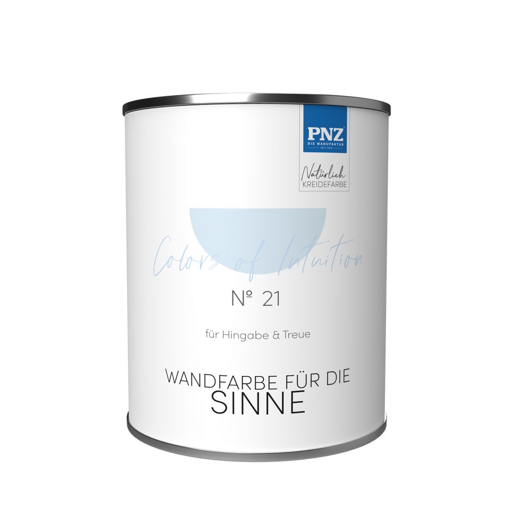 PNZ - Die Manufaktur Wandfarbe COLORS OF INTUITION, reine Silikatfarbe, hochdecken, große Farbtiefe