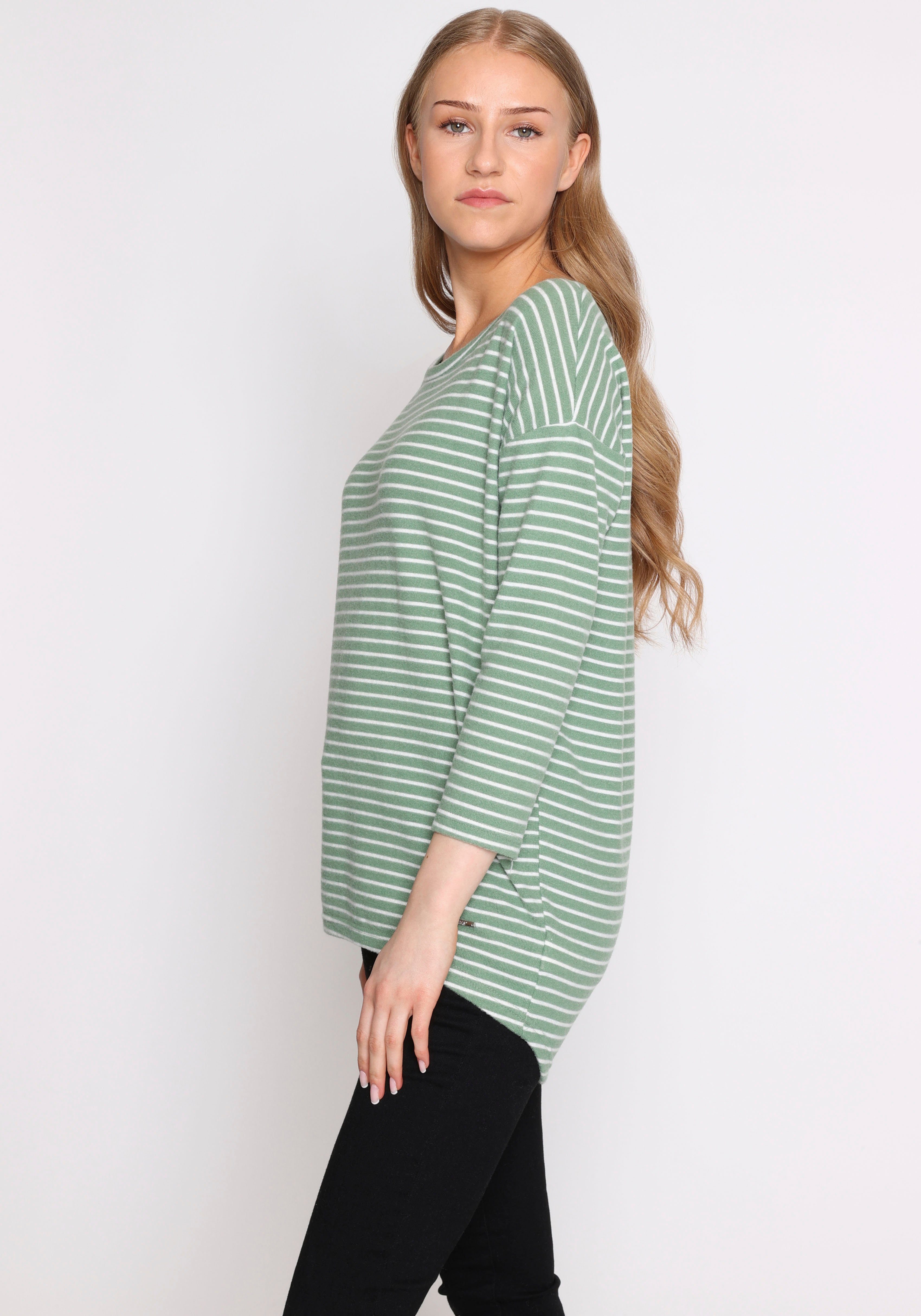 stripe lfern P 3/4-Arm-Shirt Mi44a HaILY’S TP green 3/4