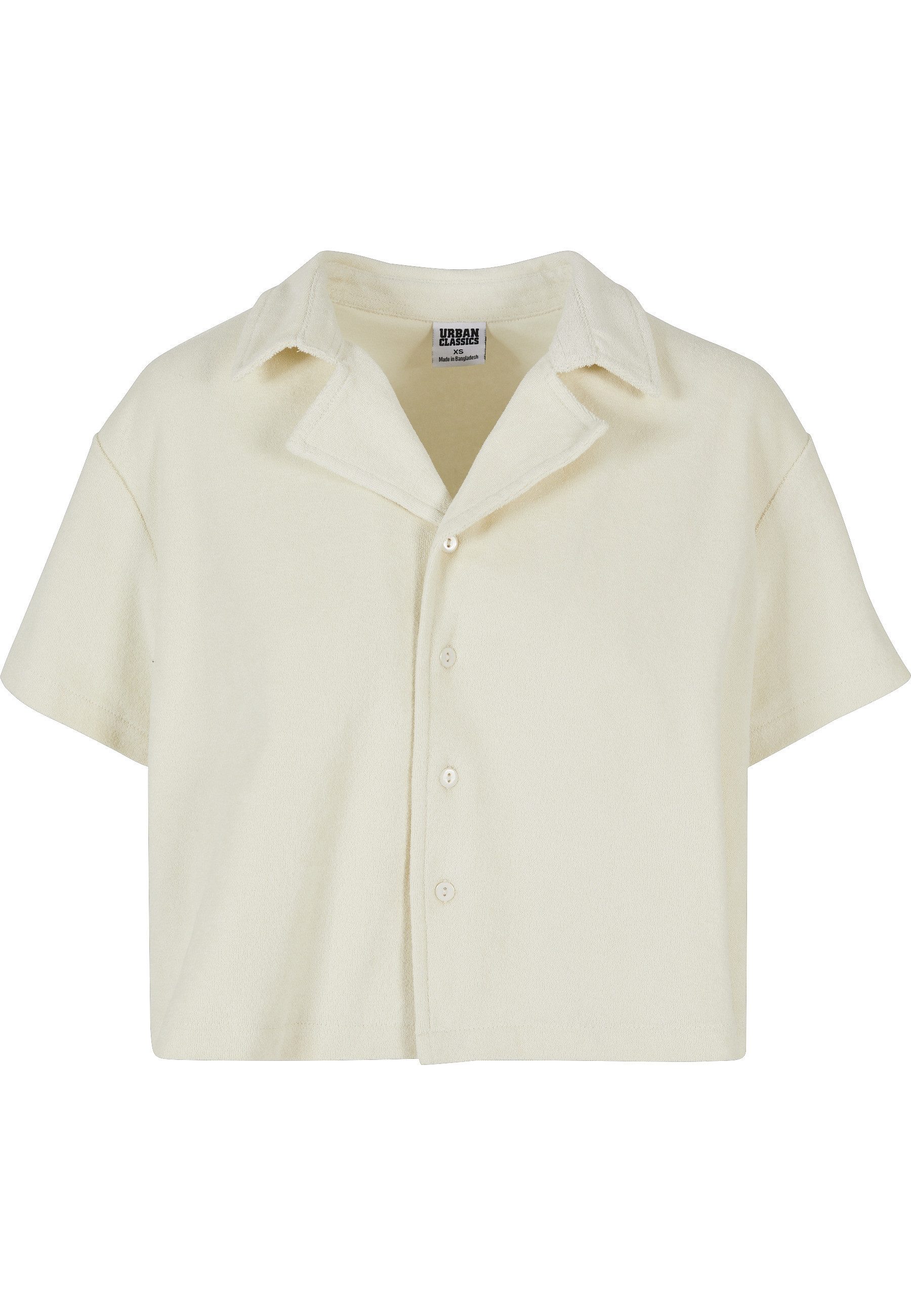 URBAN CLASSICS Langarmhemd Urban Classics Damen Ladies Towel Resort Shirt