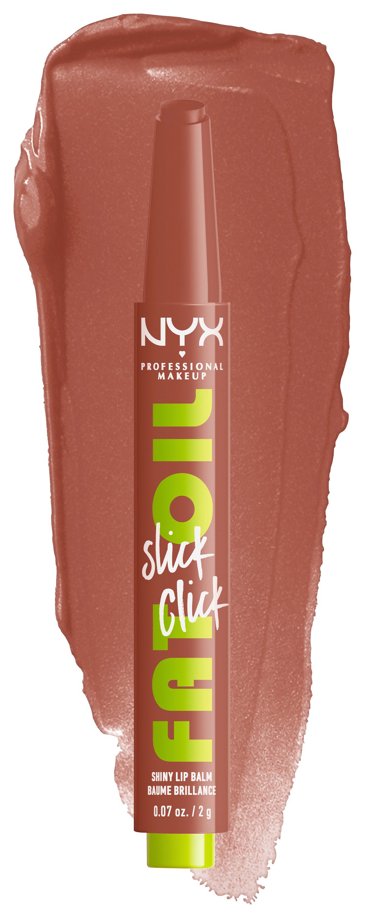 NYX PROFESSIONAL MAKEUP Lippenstift FAT OIL SLICK CLICK, leichter, aufbaubarer, pigmentierter Lip Balm