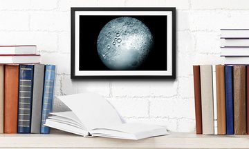WandbilderXXL Bild mit Rahmen Planet And Galaxy, Mond, Wandbild, in 4 Größen erhältlich