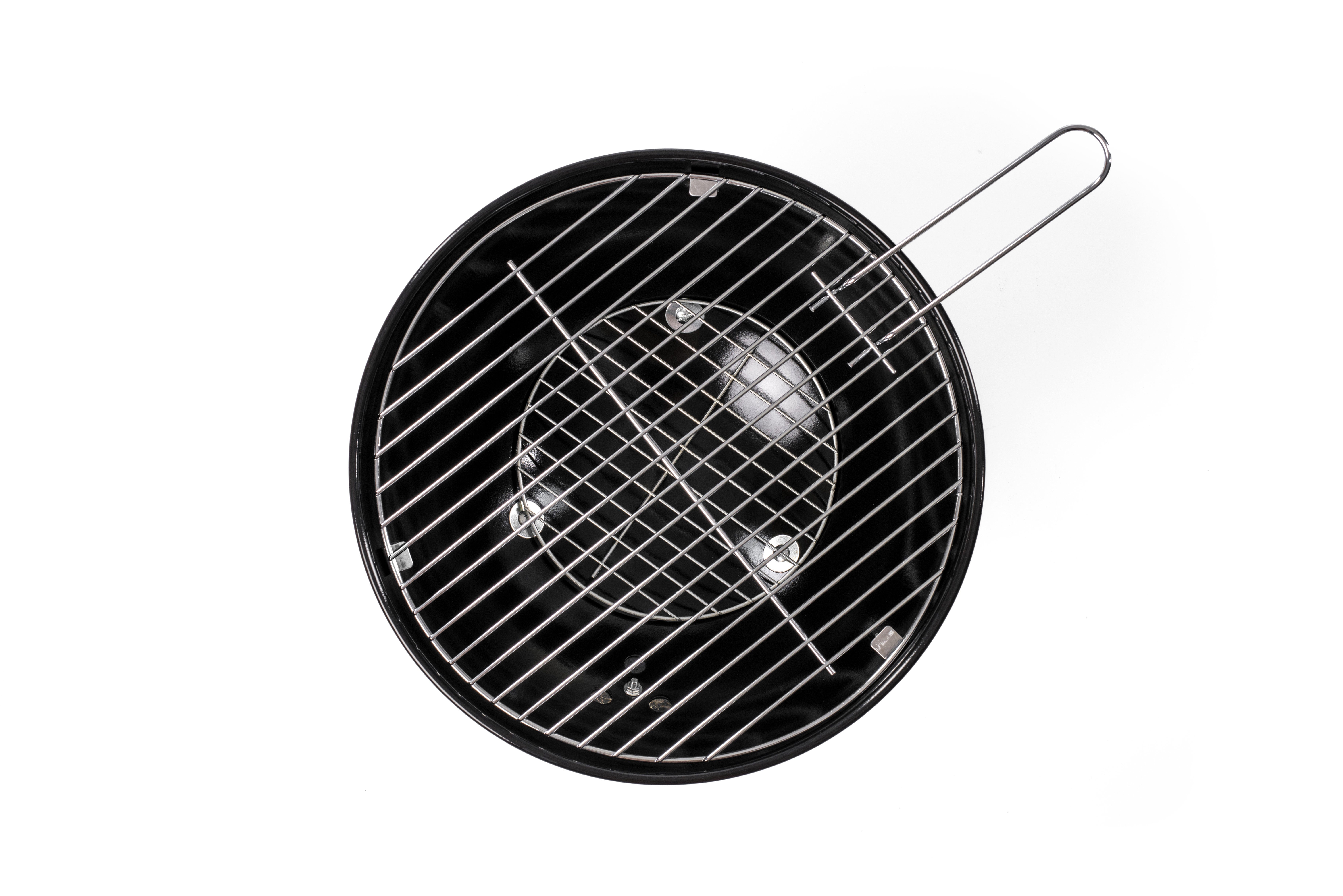 ROSMARINO Holzkohlegrill Tragbarer Holzkohlegrill mit robustem Stahlrahmen & praktischem Design