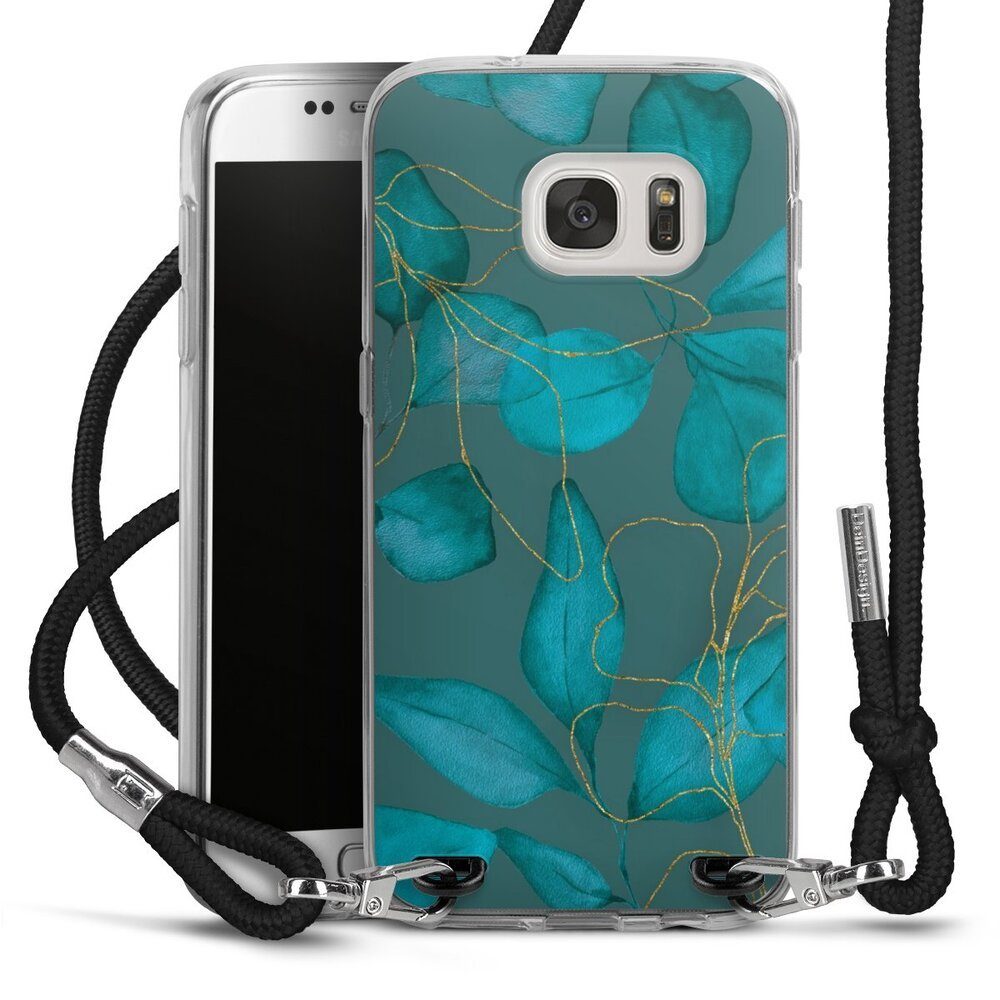 DeinDesign Handyhülle »Eucalyptus Green Backround«, Samsung Galaxy S7  Handykette Hülle mit Band Case zum Umhängen