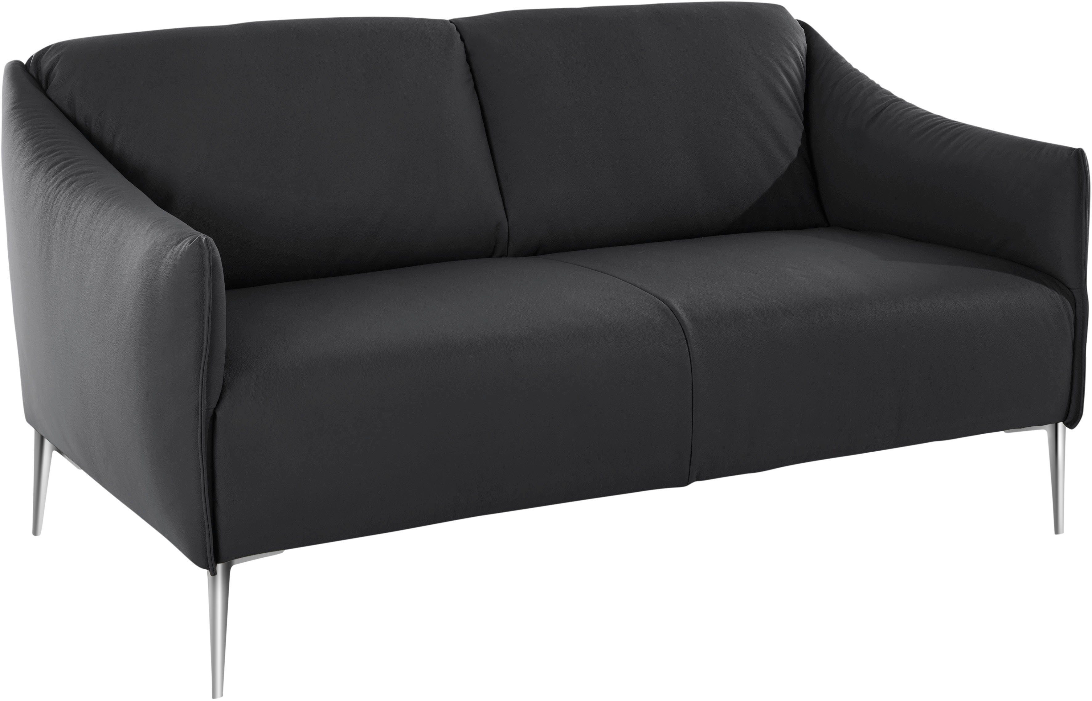 glänzend, 2-Sitzer 154 cm Breite sally, mit Metallfüßen in schwarz W.SCHILLIG Chrom Z59