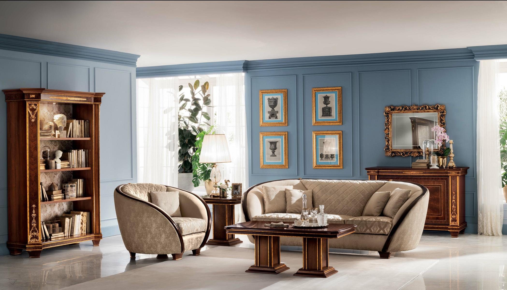 JVmoebel Wohnzimmer-Set, Luxus Sofagarnitur Klasse 3+3 Italienische Möbel Couch | Wohnwände