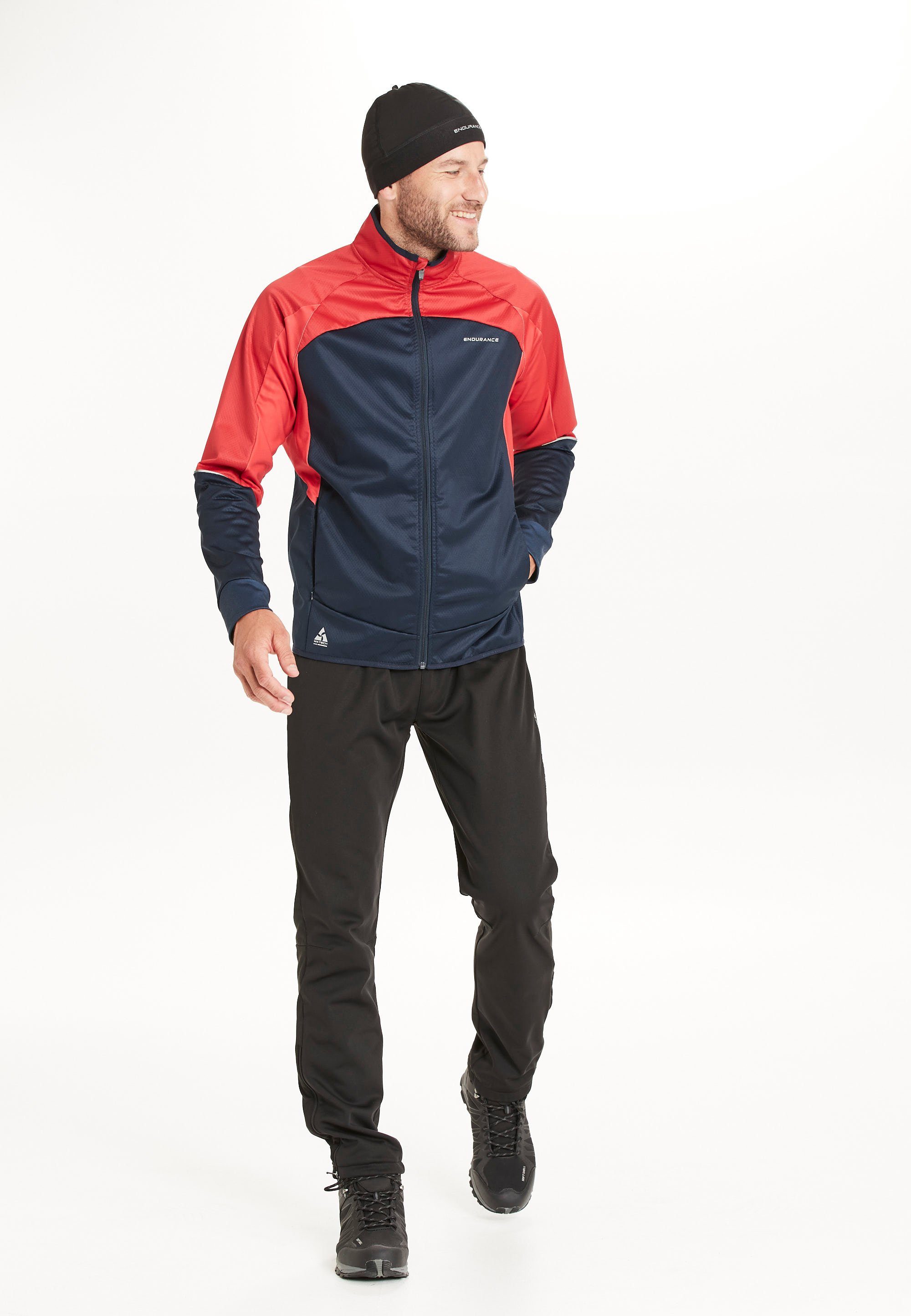 ENDURANCE Laufjacke Bonke M XCS Jacket mit wasserdichter Sportausstattung rot