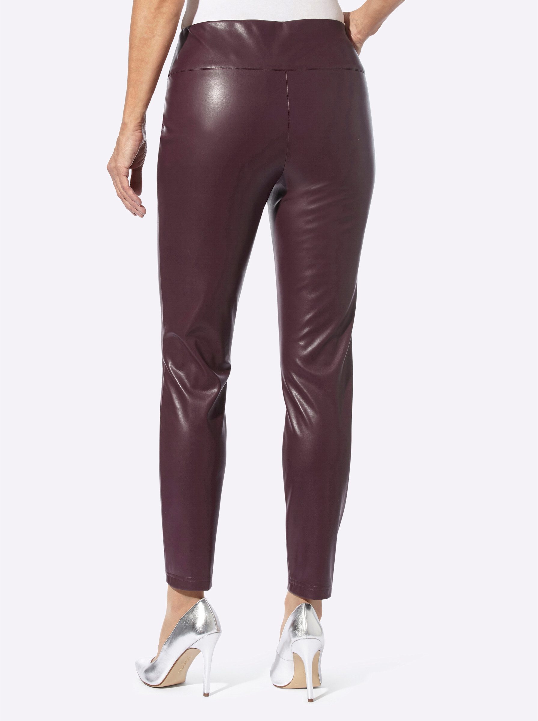 Witt Jerseyhose Lederimitat-Leggings komfortabel