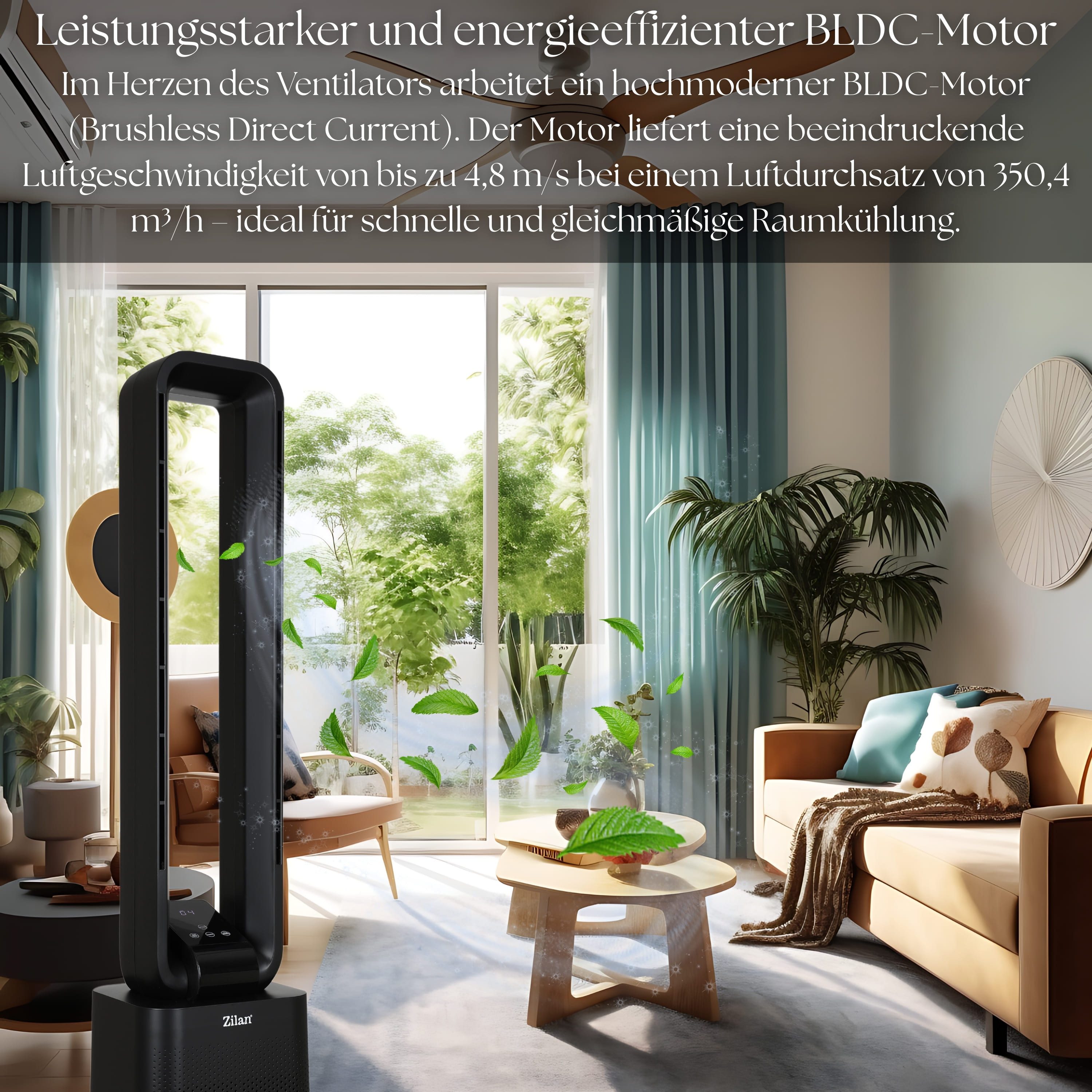 Zilan Turmventilator ZLN-1087, Max. Windgeschwindigkeit: 4,8 günstig online kaufen