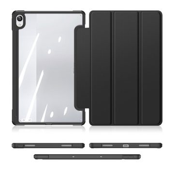 Dux Ducis Tablet-Hülle Toby Eco-Leather Tablet-Ledertasche Schale Cover für Lenovo Tab P11 mit Smart-Sleep Funktion Wake-Up Stifthalter Schutzhülle Schwarz