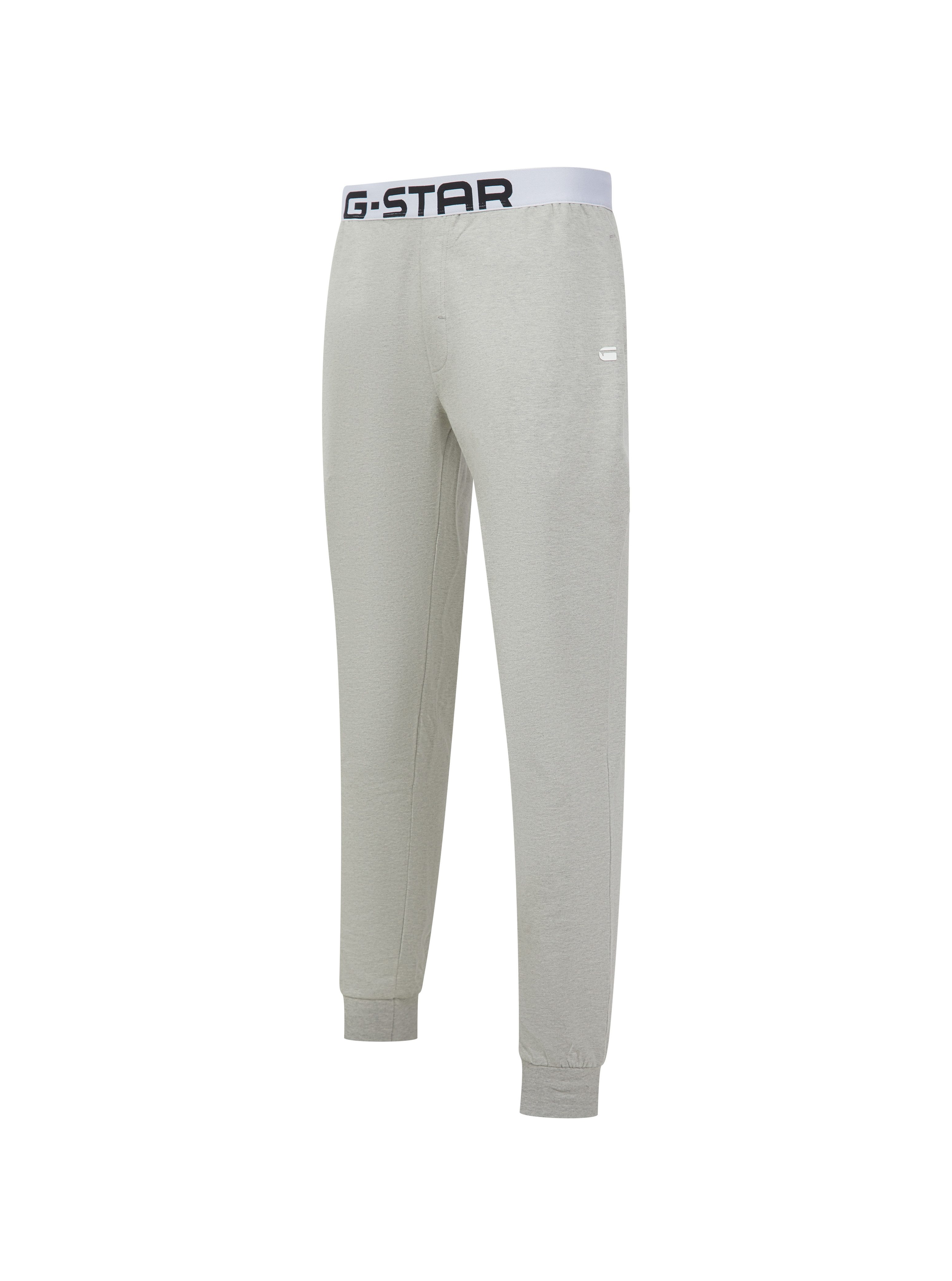 G-STAR Pyjama STONE, LONG SLEEVE T-SHIRT & CUFFED PANTS SLEEP SET (Set, 2 tlg) in elastischer Baumwoll-Qualität, Regular Fit