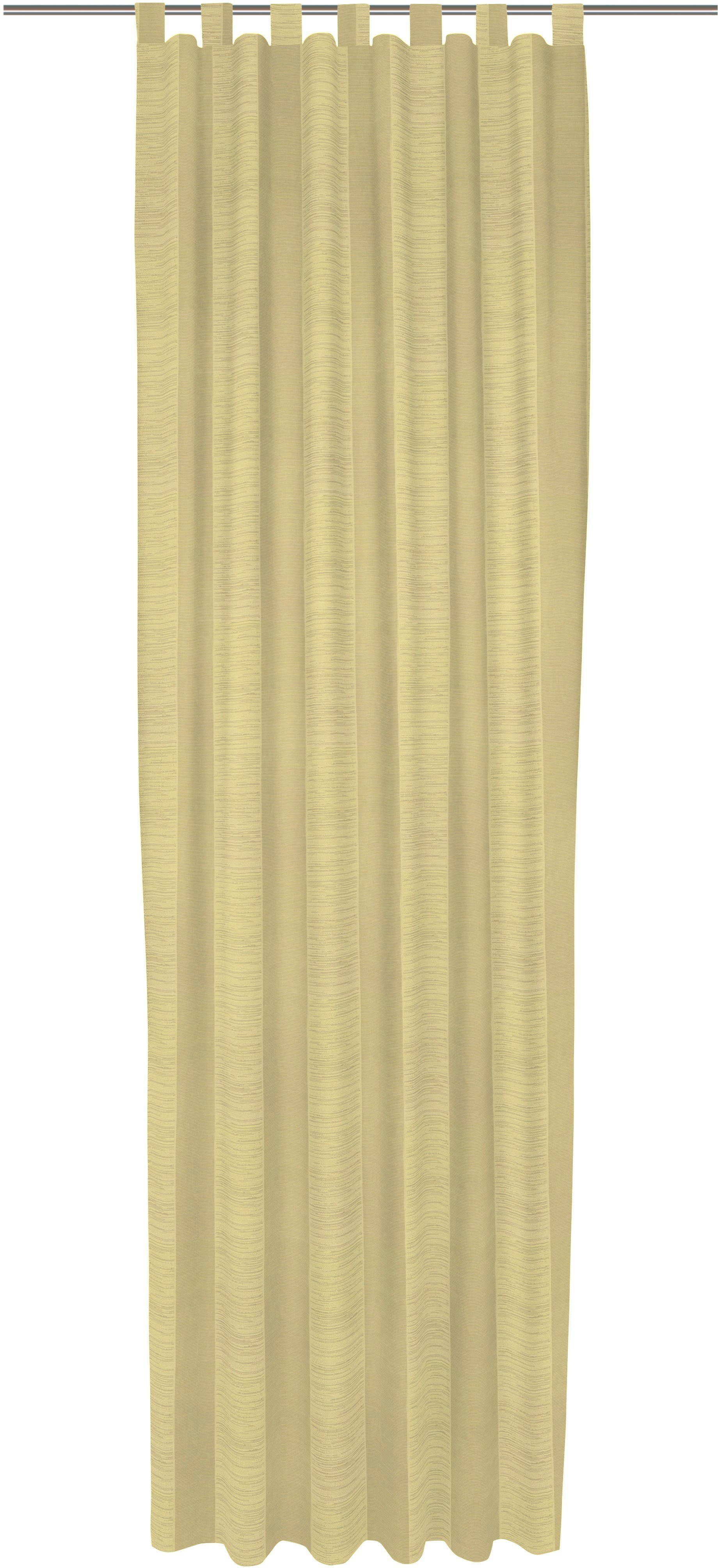 Vorhang gelb-grau Jacquard (1 Schlaufen blickdicht, Wirth, Niederau, St),