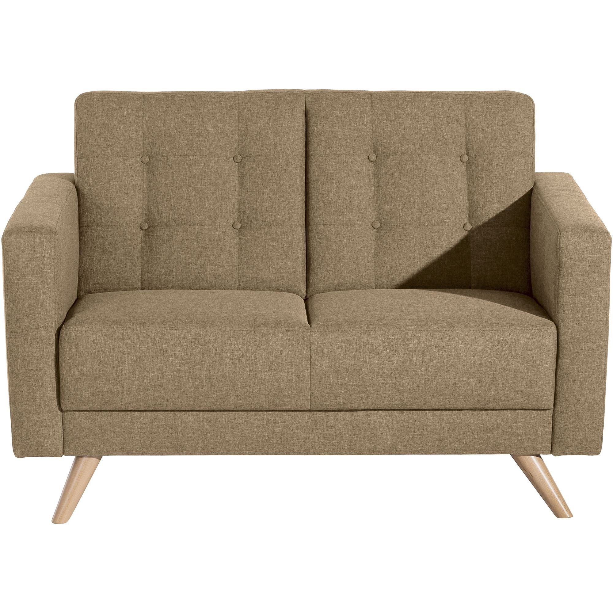 verarbeitet,bequemer Flachgewebe Kostenlosem Sofa Bezug 58 Sitz aufm Buche 1 hochwertig Kessel natur, 2-Sitzer Teile, Sparpreis Sofa Versand Karisa inkl.
