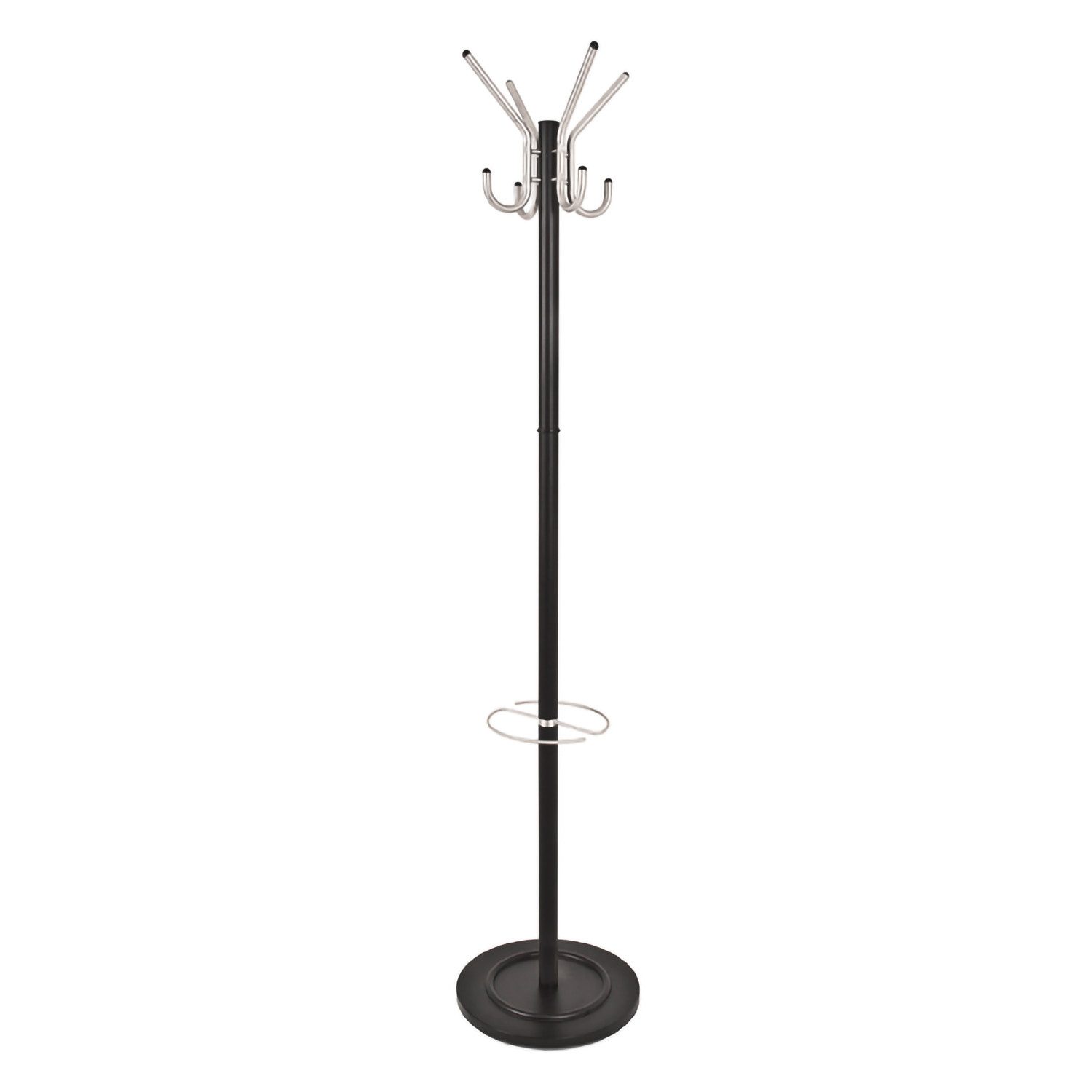 HAKU Garderobenständer Garderobenständer, schwarz-Kleiderständer, Metall-H 182 x Ø 36 cm, (1 Stück), Garderobenständer aus Metall, Kleiderständer, Standgarderobe