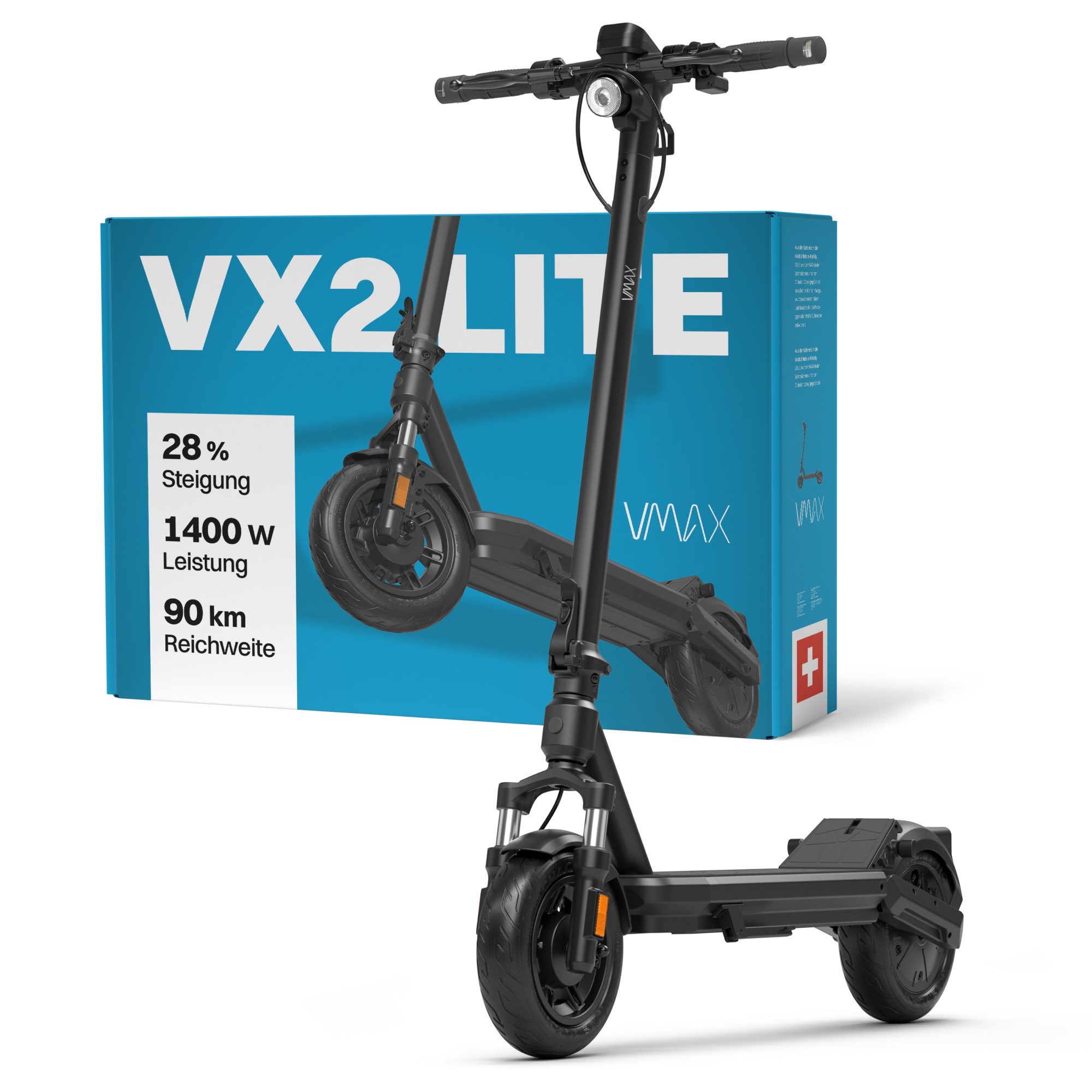 VMAX E-Scooter VMAX VX2 Lite E-Scooter mit Straßenzulassung – bis zu 90 km Reichweite, 500 W
