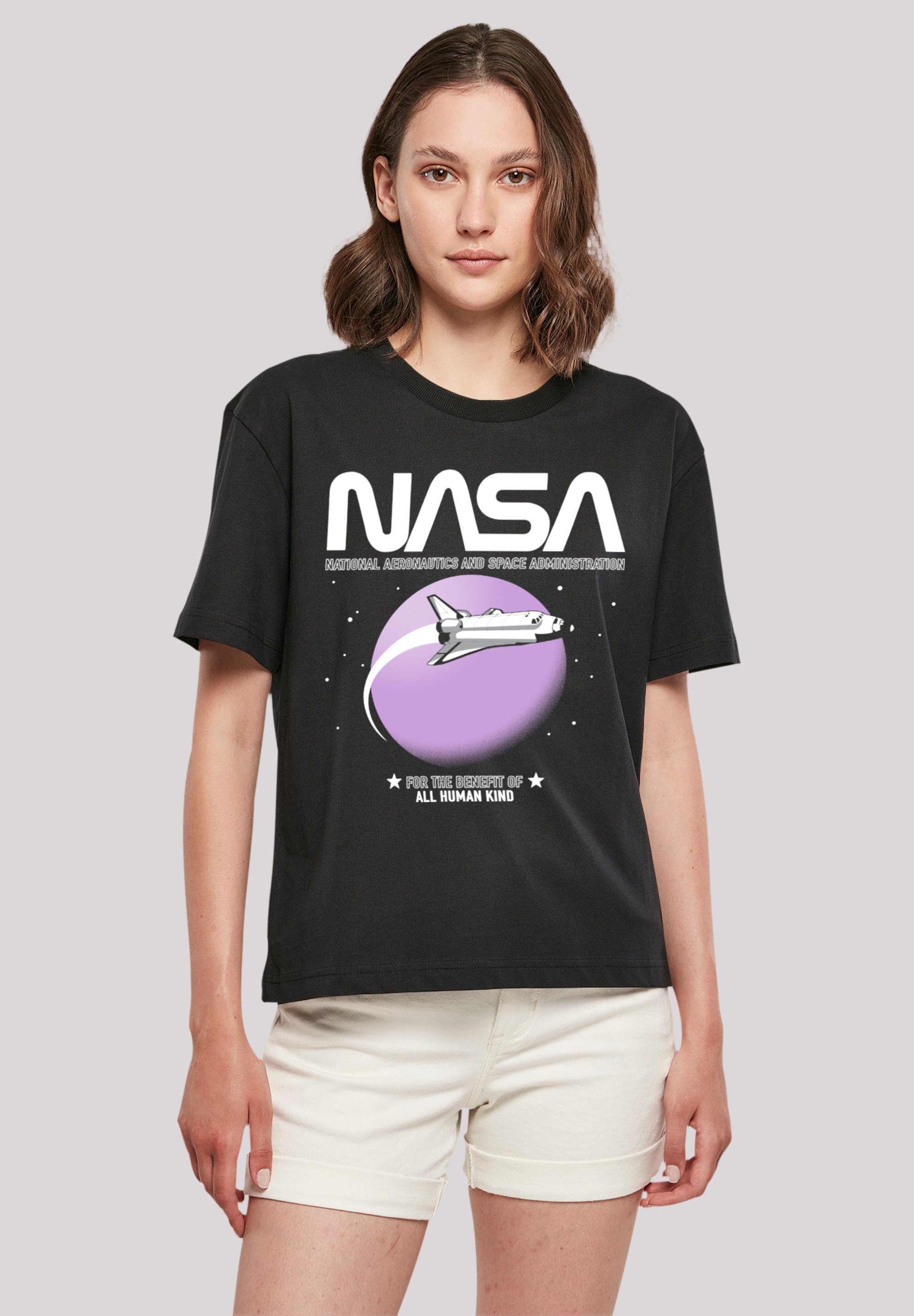 F4NT4STIC T-Shirt NASA Shuttle Orbit Print, Fällt weit aus, bitte eine  Größe kleiner bestellen