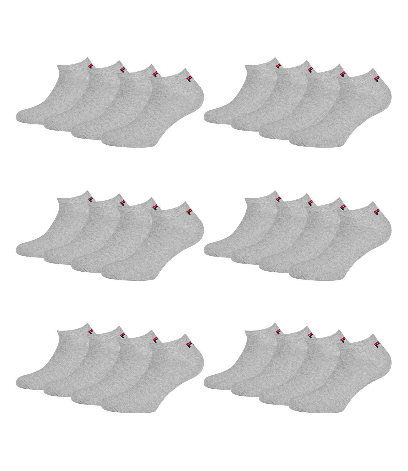 grey Bündchen (12-Paar) Fila Sneakersocken Kurzsocken 400 weichen mit