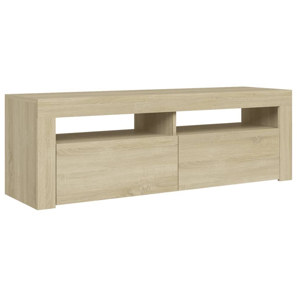 TV-Schrank Sonoma-Eiche (1-St) TV-Schrank Eiche vidaXL LED-Leuchten cm 120x35x40 mit Sonoma