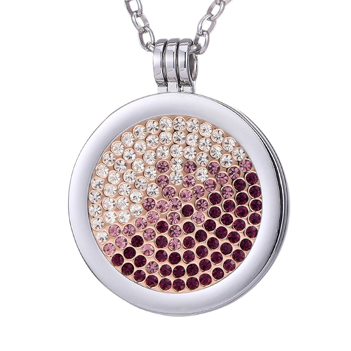 Morella Kette mit Anhänger Damen Halskette 70 cm mit Coin 33 mm (2-tlg), Si günstig online kaufen