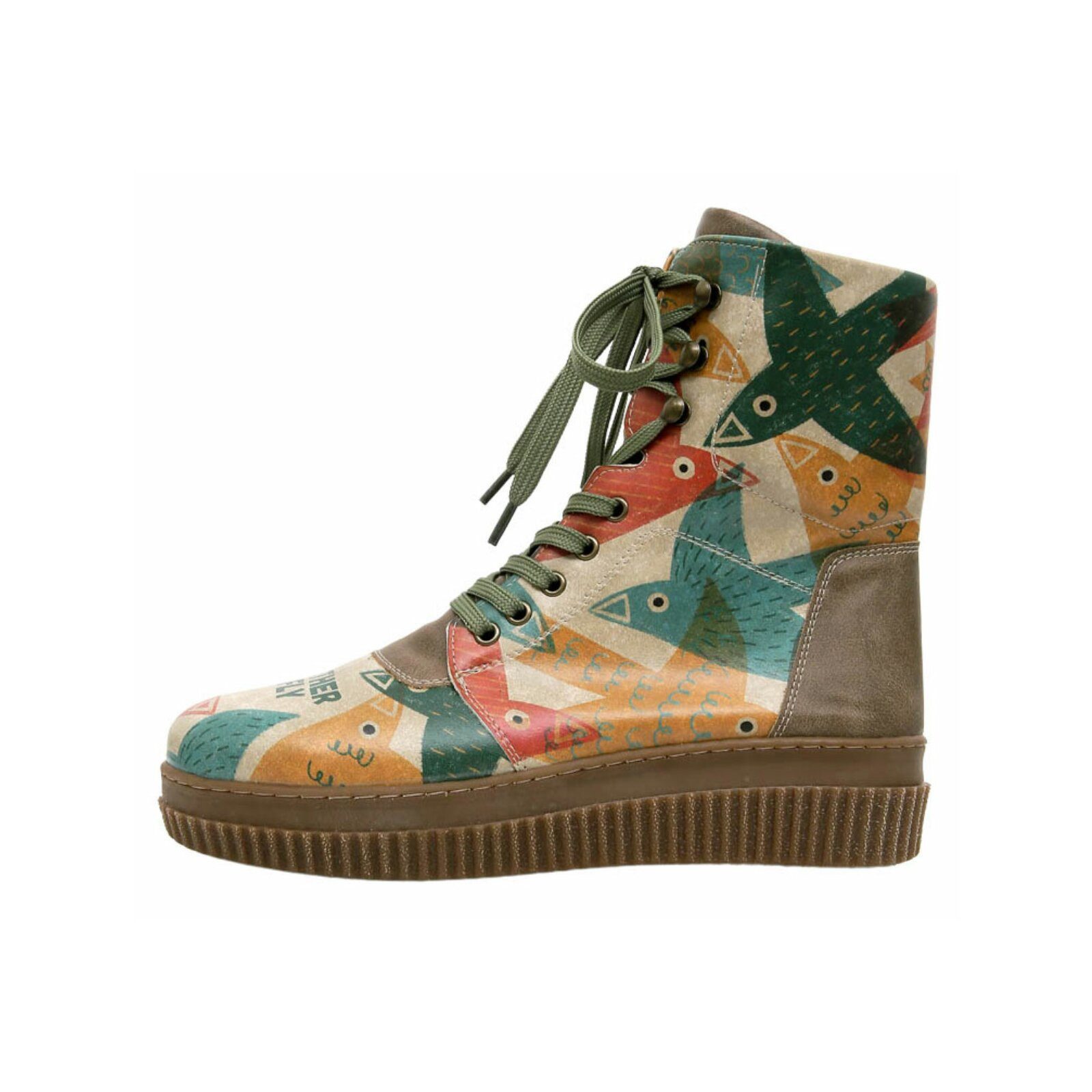 Future High Top Boots Together We Fly Damen Stiefeletten Schnürboots