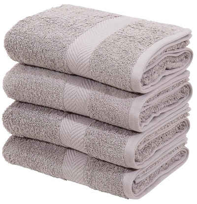Home affaire Handtücher Eva, Walkfrottee (4-St), Premium-Qualität, Handtuchset aus 100 % Baumwolle