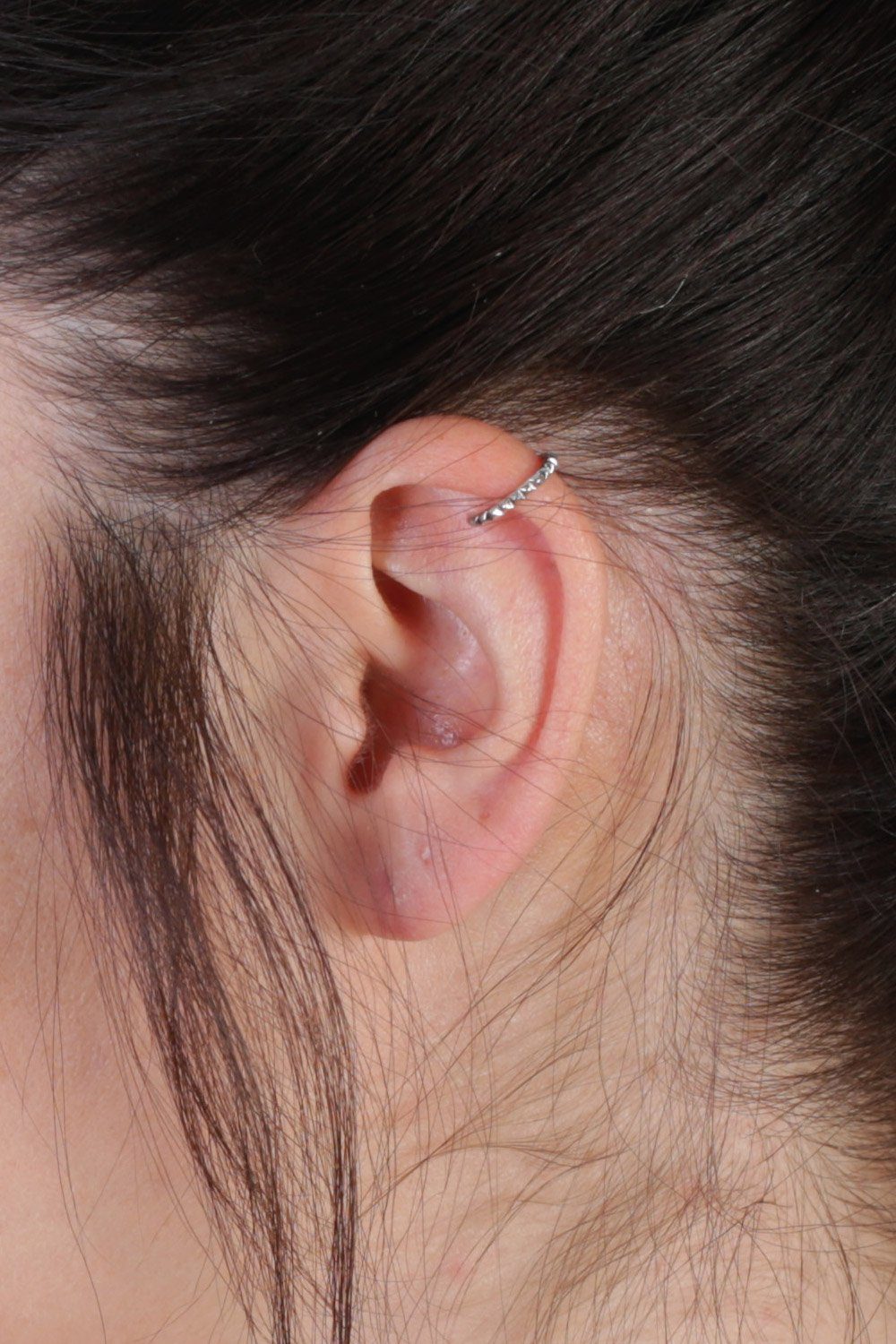 styleBREAKER Ohrklemme Ear Cuff Klemm Ohrring mit Zacken (1, 1-tlg)
