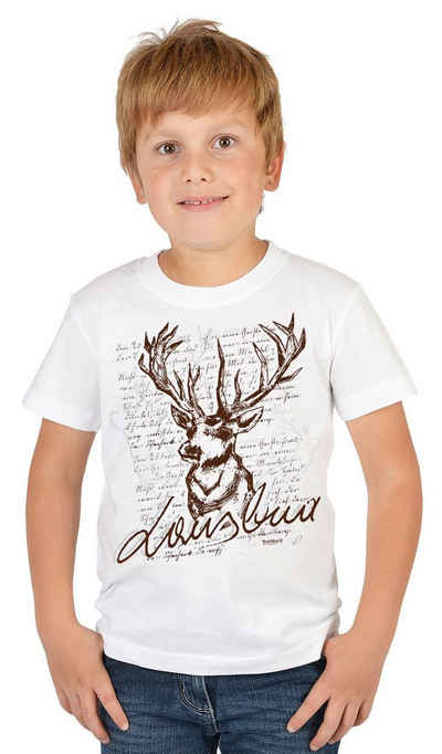 Goodman Design Trachtenshirt »Trachten T-Shirt Jungen Hirsch Lausbua« Ringspinn-Bio-Baumwolle