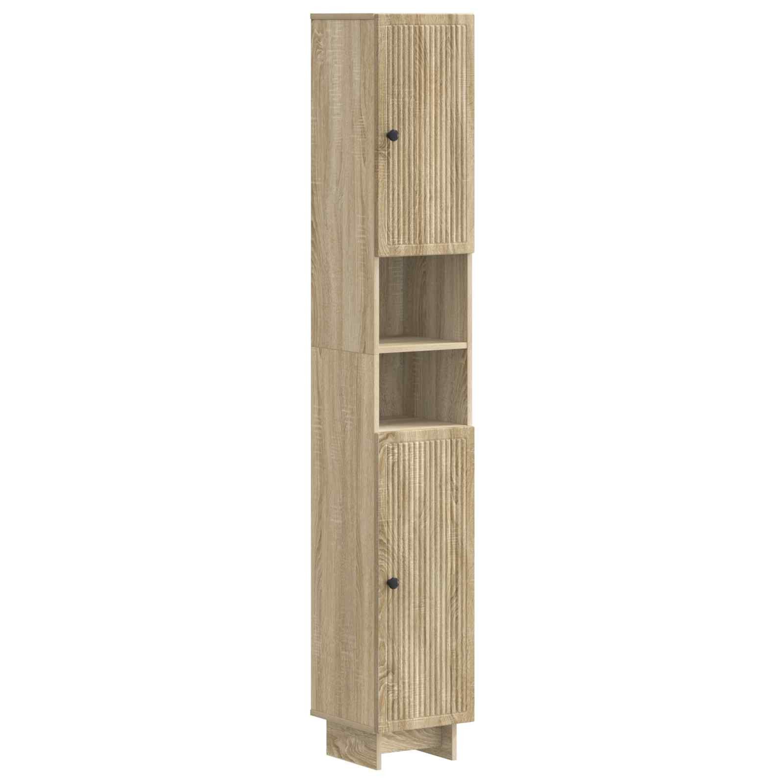 vidaXL Gartenlounge-Set 2-teiliges Badezimmer Schrank Set EDE Sonoma-Eiche