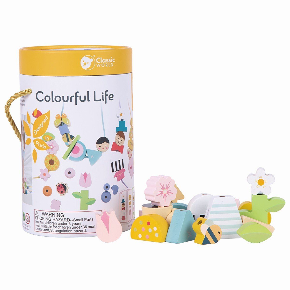 Classic World Lernspielzeug Fädelkette Figuren Lernspiel Koordinationsspiel günstig online kaufen