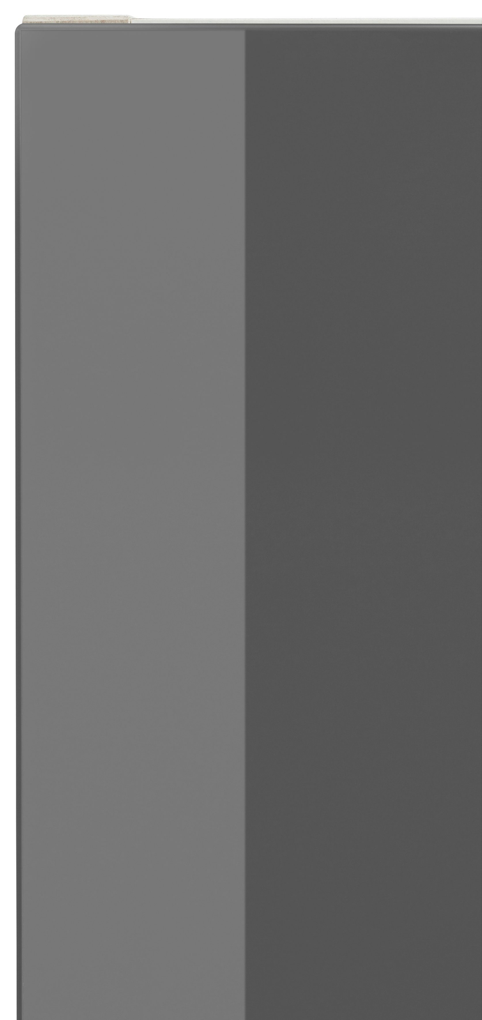 cm Metallgriff Hochglanz/akaziefarben | hoch, OPTIFIT grau mit Hängeschrank 70 mit 60 1 Bern akaziefarben Breite cm, Tür,