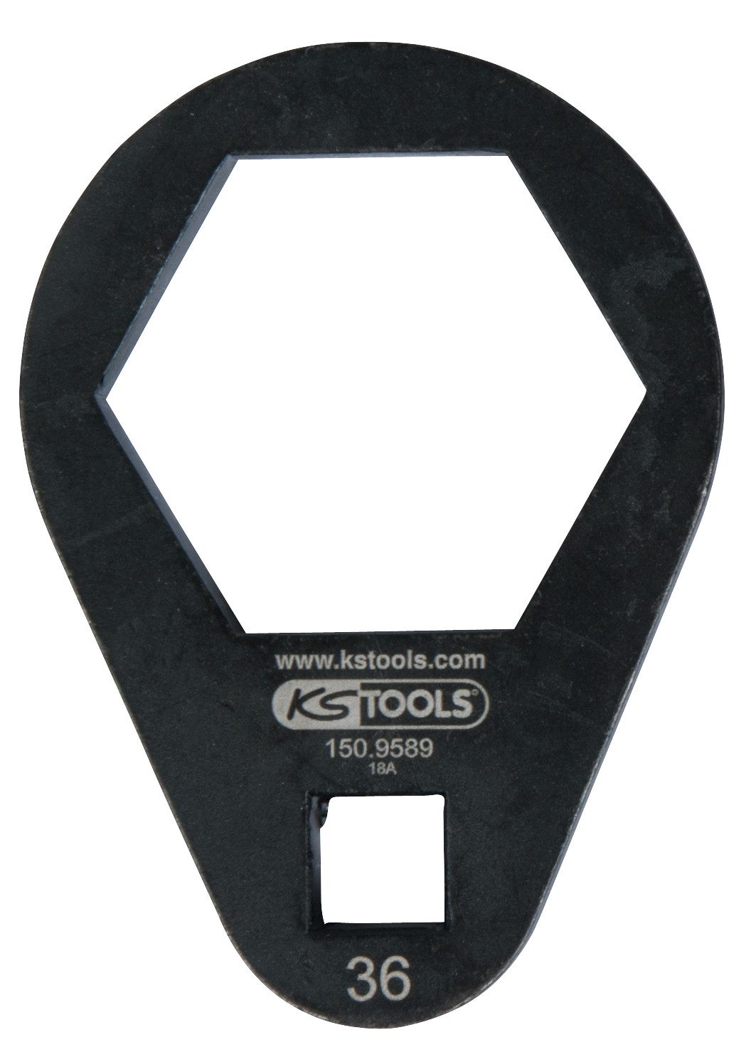 KS Tools Ratsche 3/8" Einsteck-Ringschlüssel, extra flach, 36 mm (150.9589)